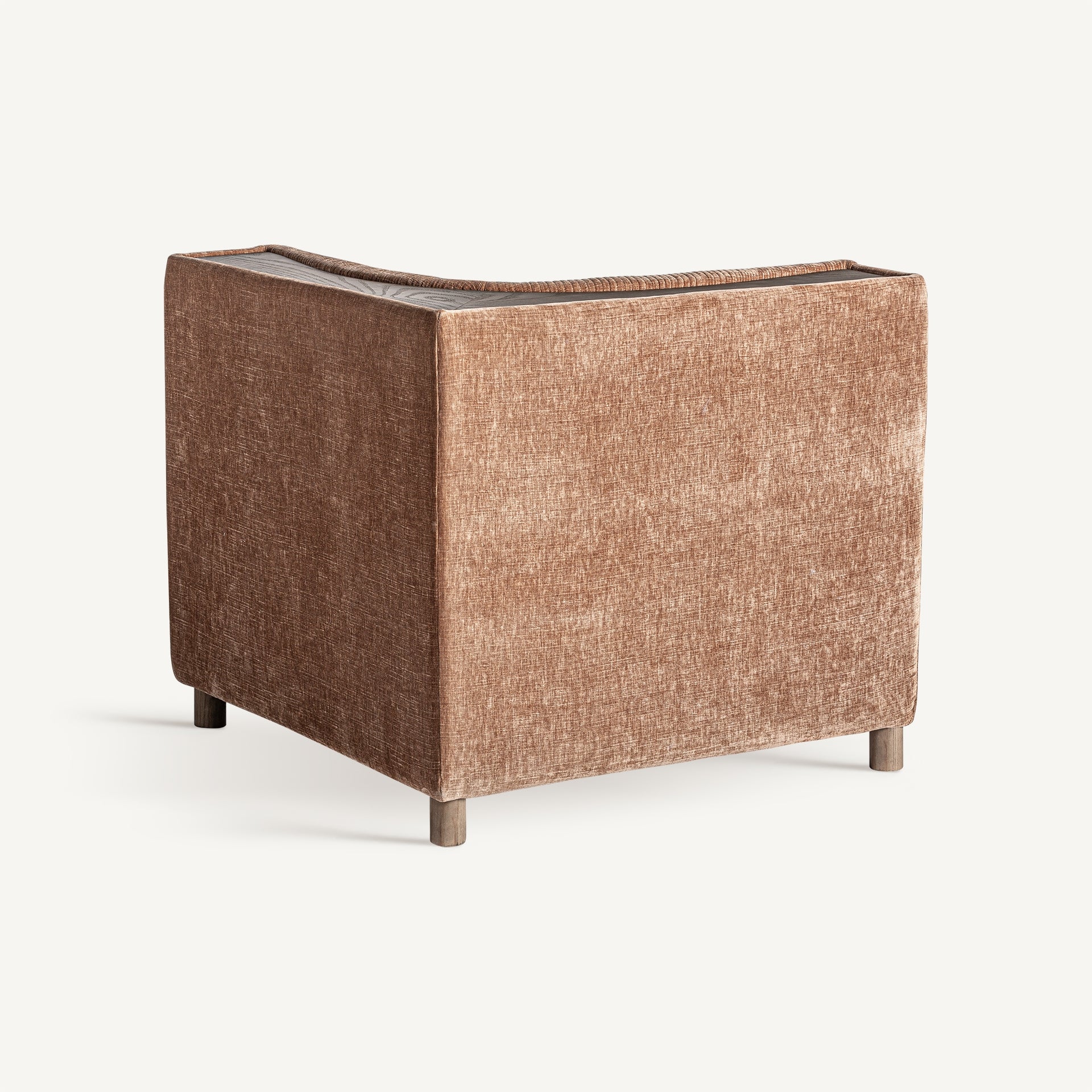 Module canapé d'angle compact polyester marron | VICAL Trevic | REMO-HOME, mobilier design et décoration d'intérieur