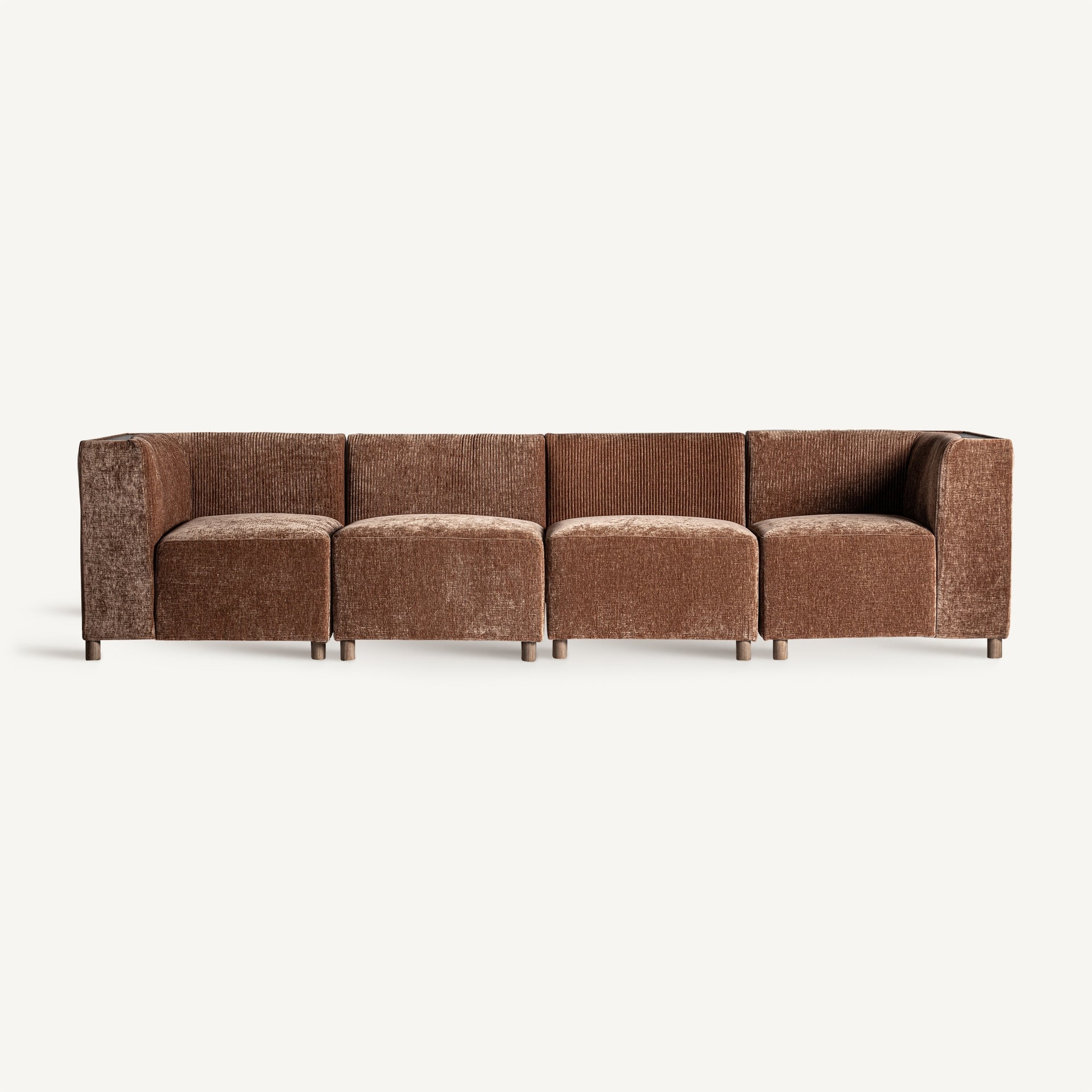 Module canapé d'angle compact polyester marron | VICAL Trevic | REMO-HOME, mobilier design et décoration d'intérieur