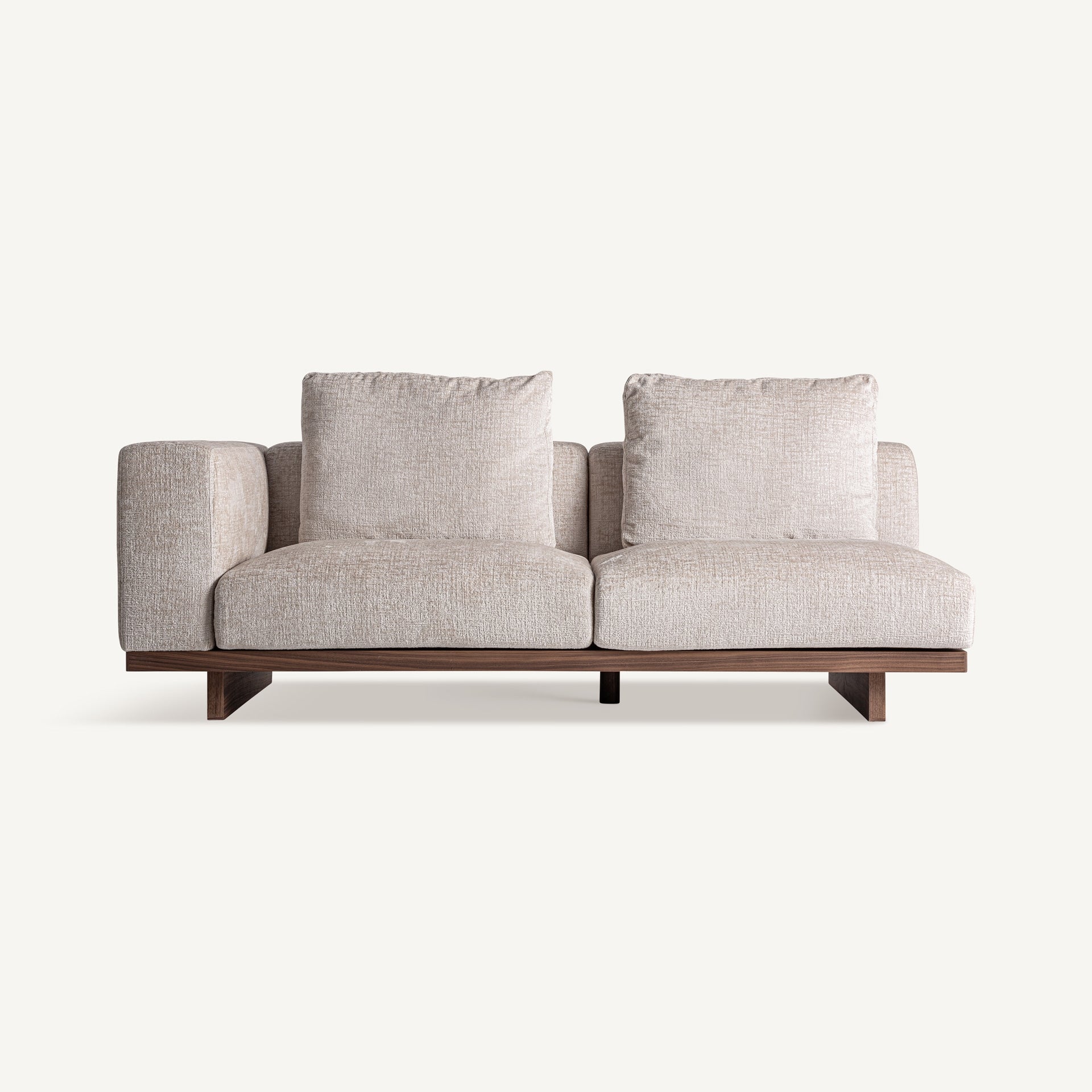 Module canapé d’angle contemporain polyester taupe | VICAL Metti | REMO-HOME, mobilier design et décoration d'intérieur