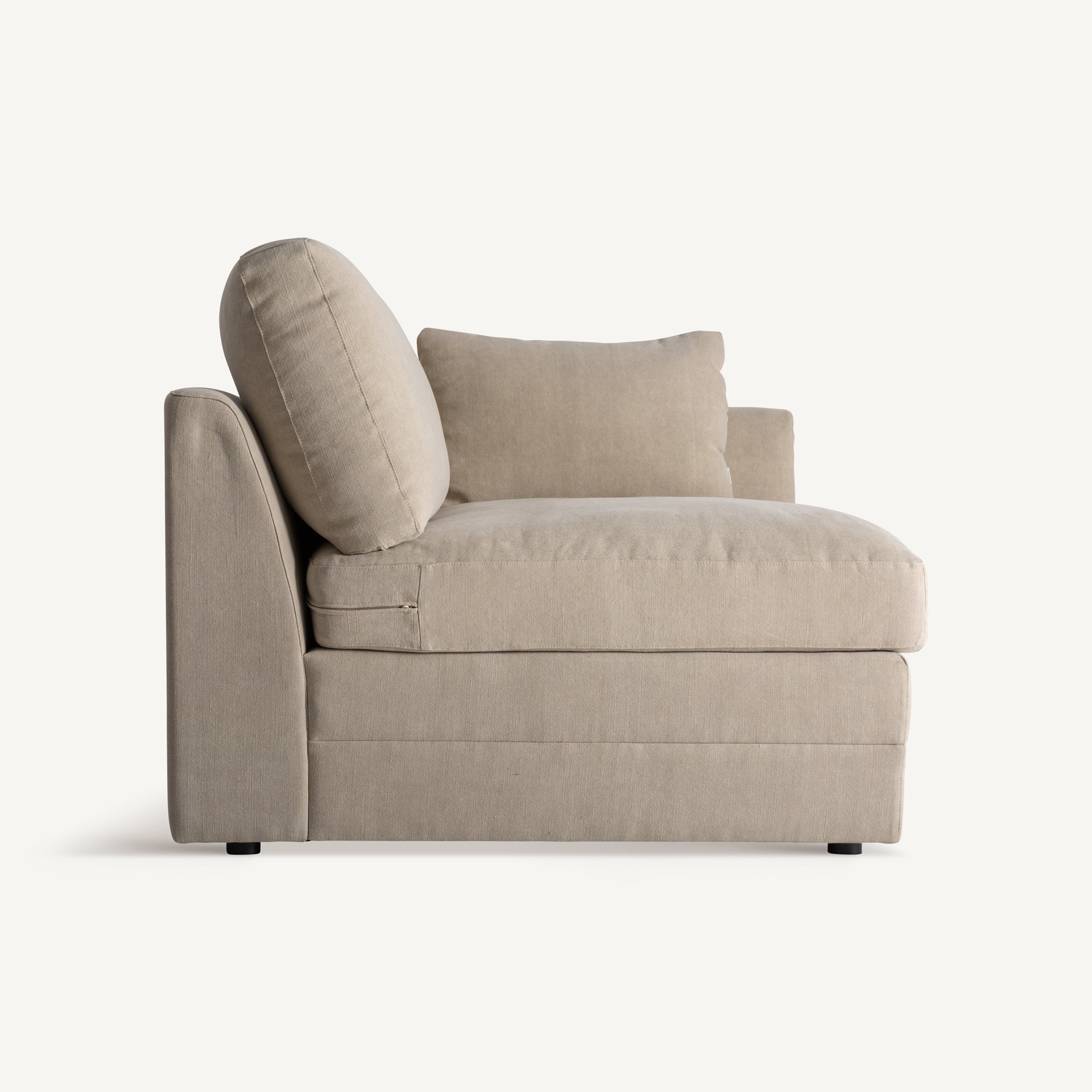 Module canapé d'angle en polyester taupe | VICAL Otley | REMO-HOME, mobilier design et décoration d'intérieur