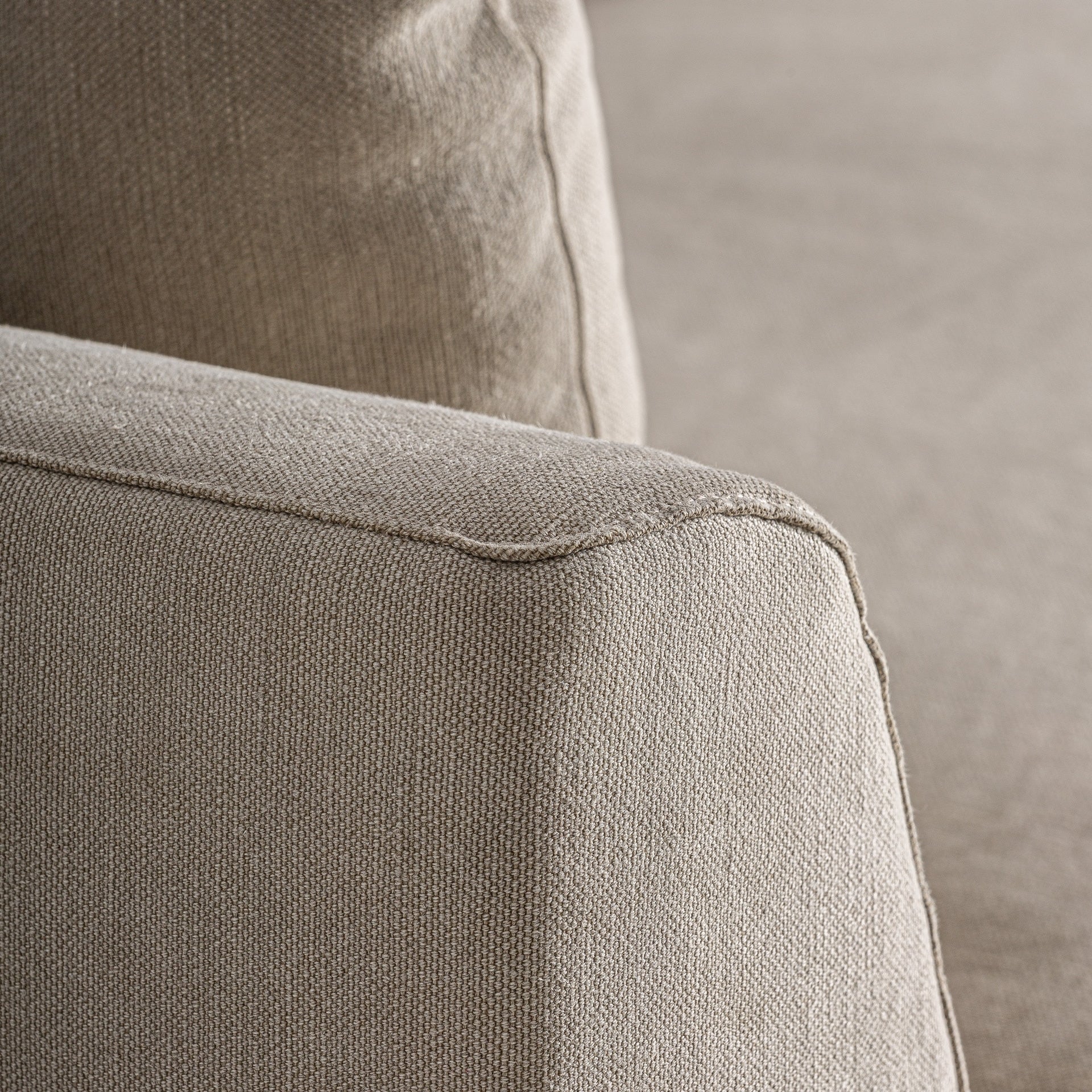 Module canapé d'angle gauche en polyester taupe | VICAL Otley | REMO-HOME, mobilier design et décoration d'intérieur