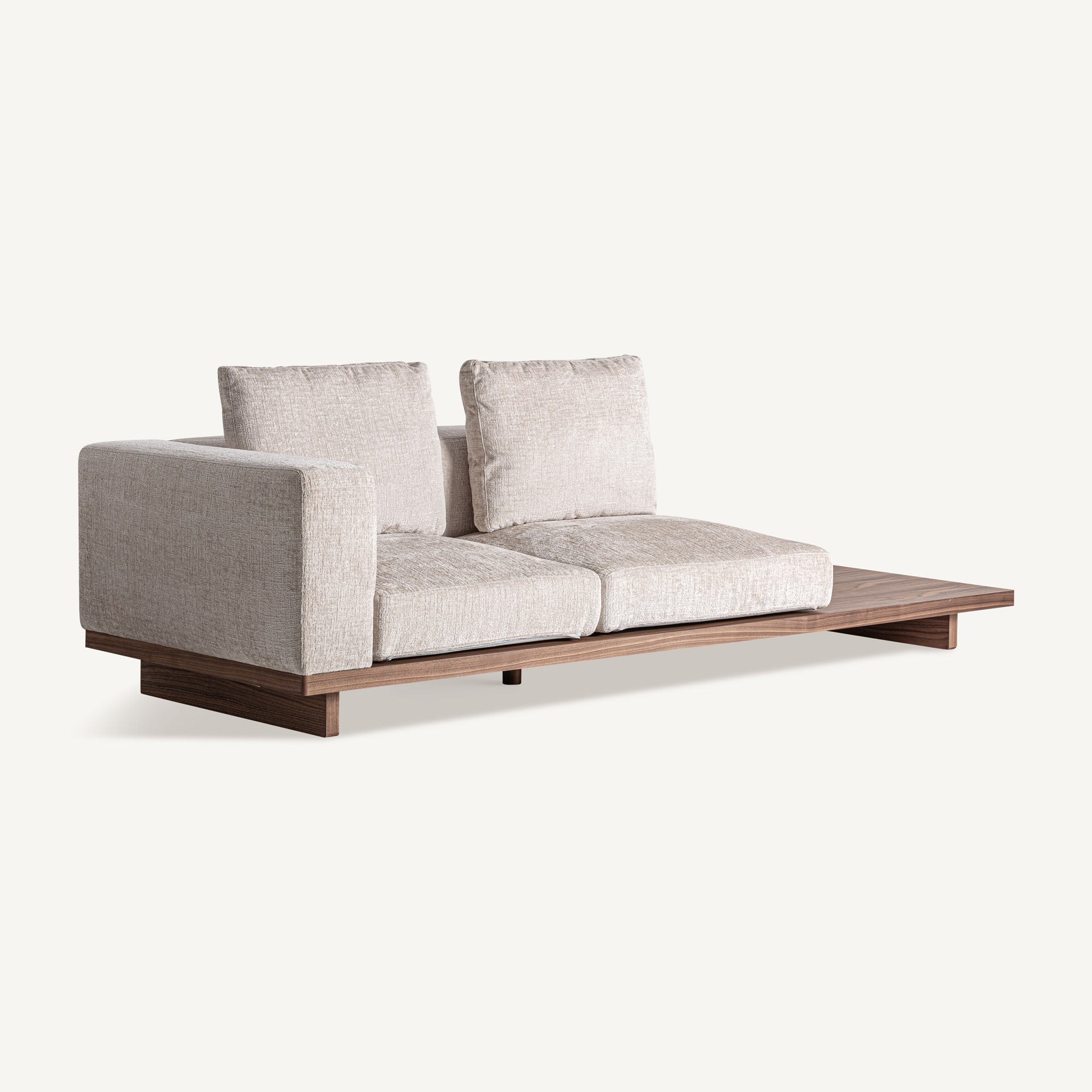 Module canapé d’angle moderne polyester taupe | VICAL Metti | REMO-HOME, mobilier design et décoration d'intérieur