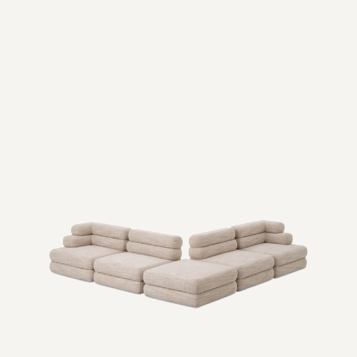 Module central modulable en tissu sable | Eichholtz Malaga | REMO-HOME, mobilier et décoration d'intérieur