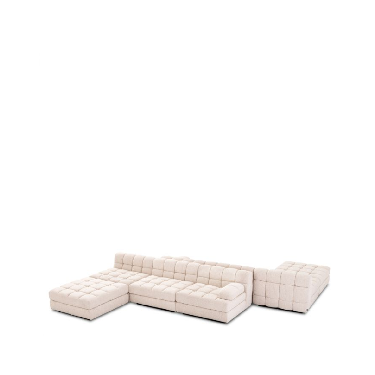 Module d'angle droit bouclé crème | Eichholtz Dean | REMO-HOME, mobilier et décoration d'intérieur