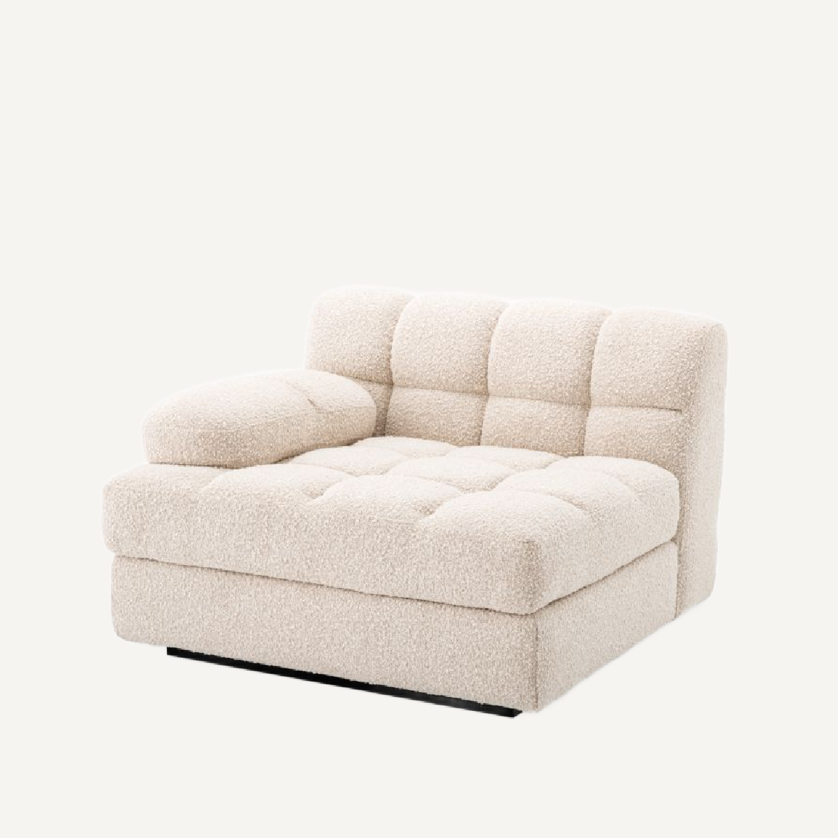 Module d'angle gauche bouclé crème | Eichholtz Dean | REMO-HOME, mobilier et décoration d'intérieur
