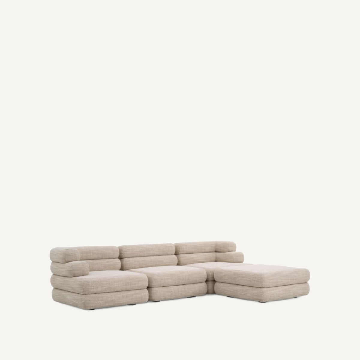 Module d'angle gauche modulable en tissu sable | Eichholtz Malaga | REMO-HOME, mobilier et décoration d'intérieur