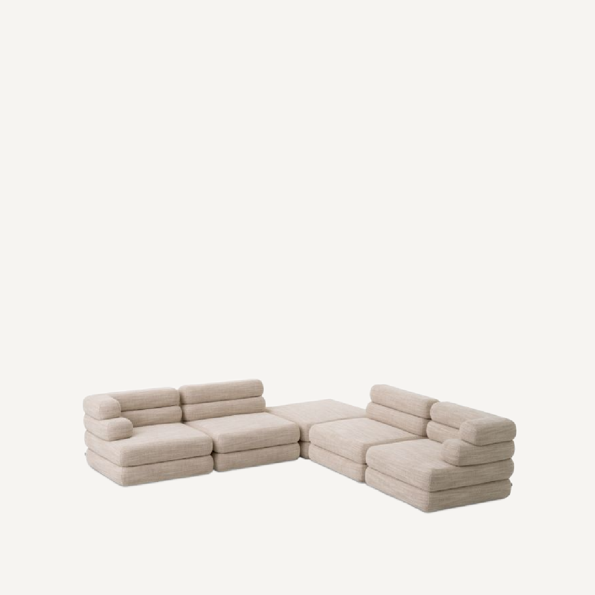 Module d'angle gauche modulable en tissu sable | Eichholtz Malaga | REMO-HOME, mobilier et décoration d'intérieur