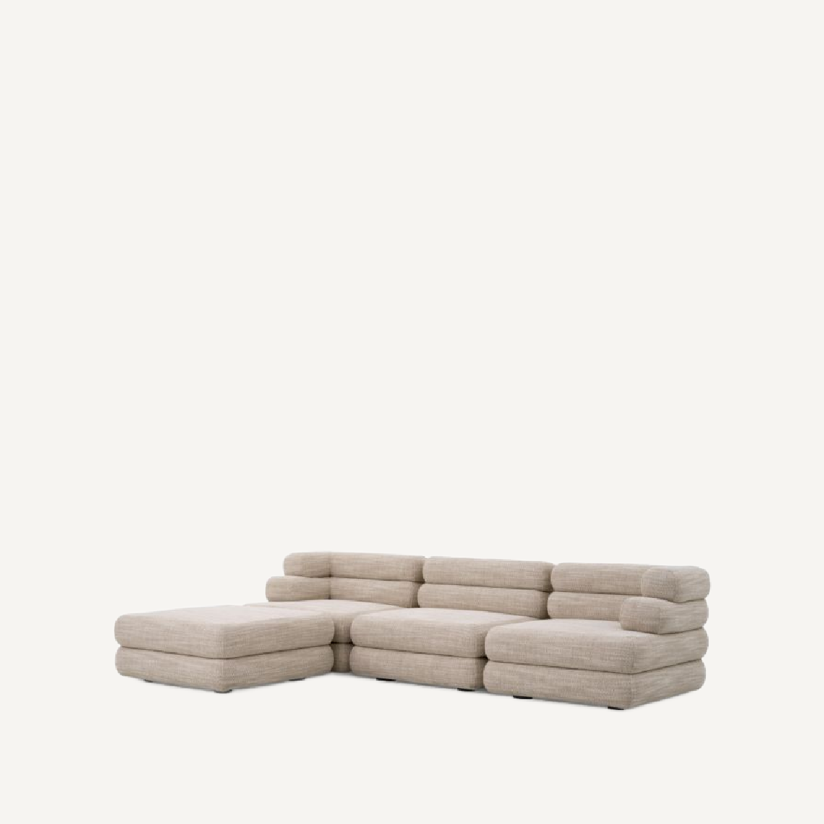 Module d'angle gauche modulable en tissu sable | Eichholtz Malaga | REMO-HOME, mobilier et décoration d'intérieur
