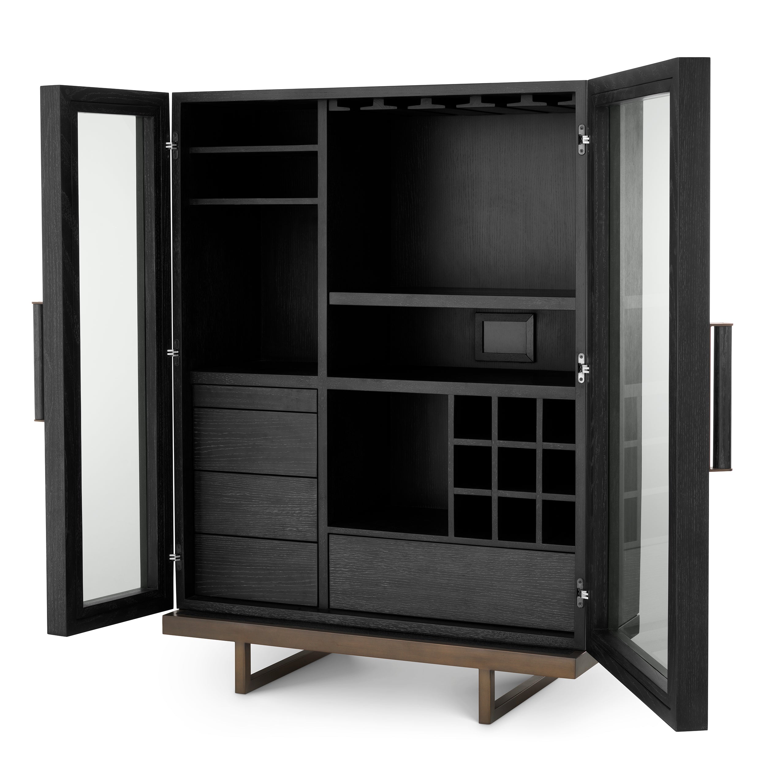 Cave a vin design en anthracite oak veneer | Eichholtz Connaught