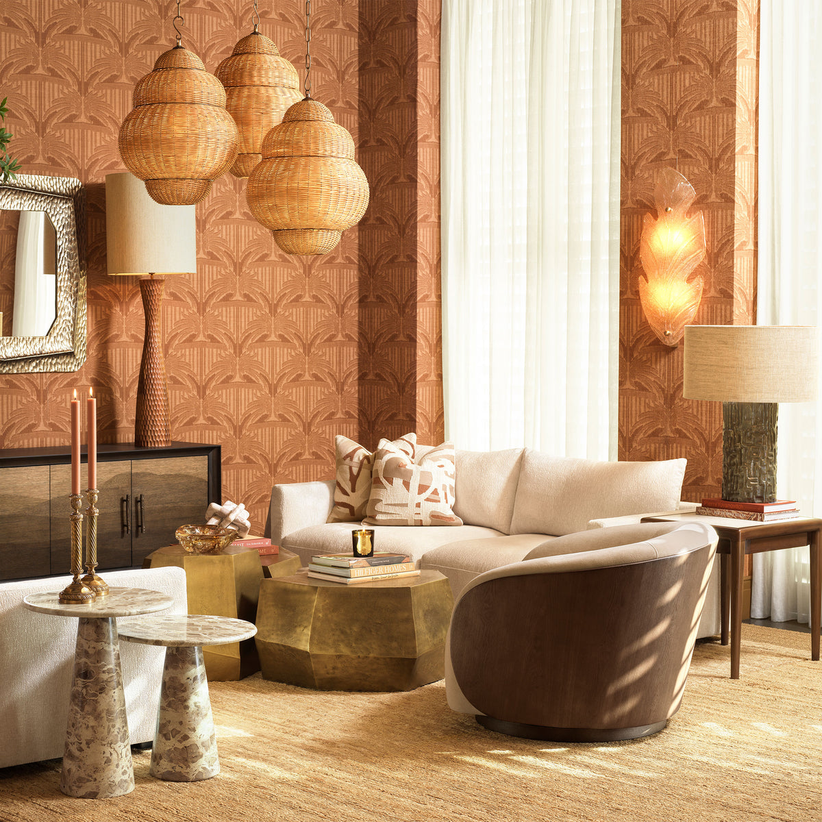 Table d'appoint design | Eichholtz Adriana chocolate