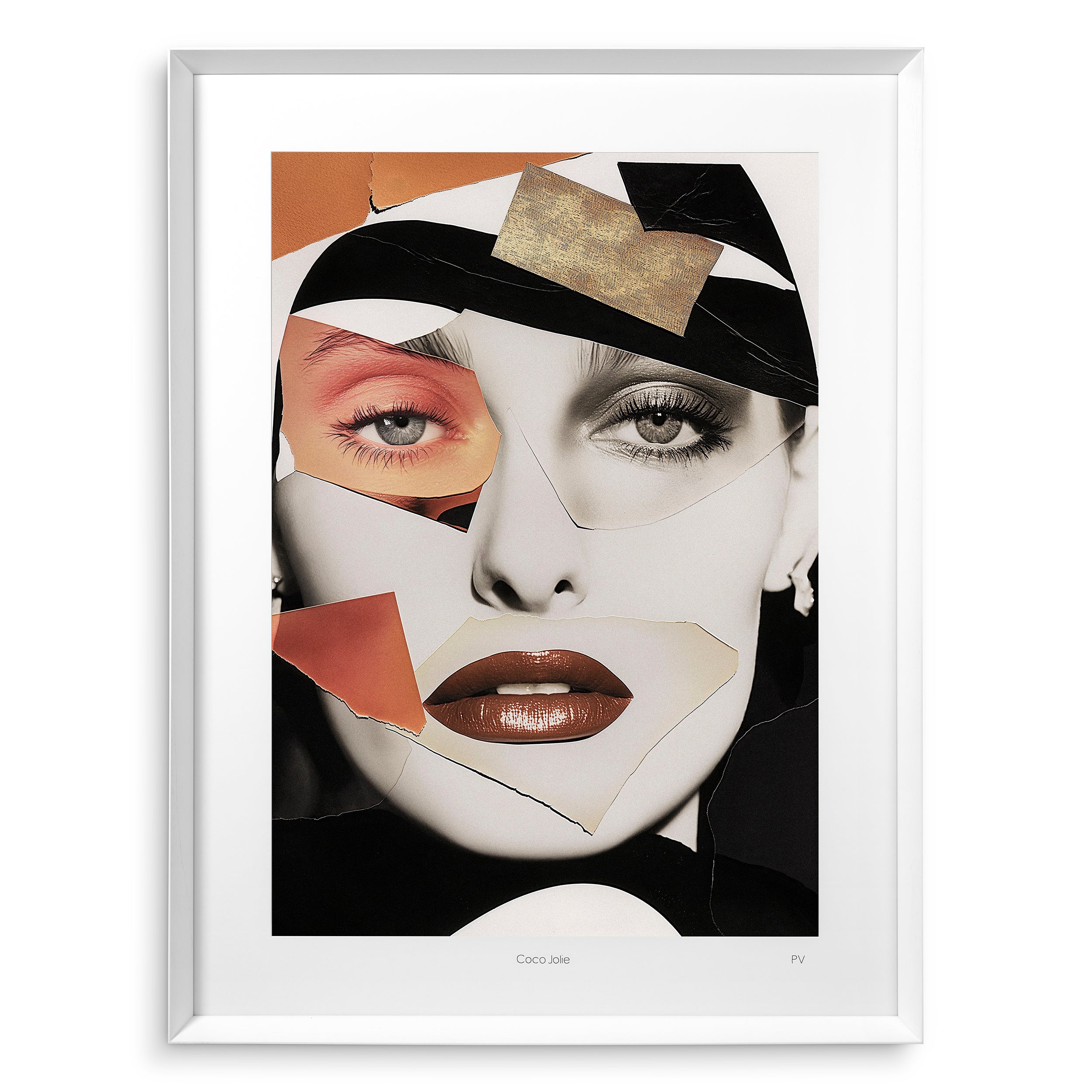 Decoration design en blanc wooden frame | Eichholtz Print Philippe