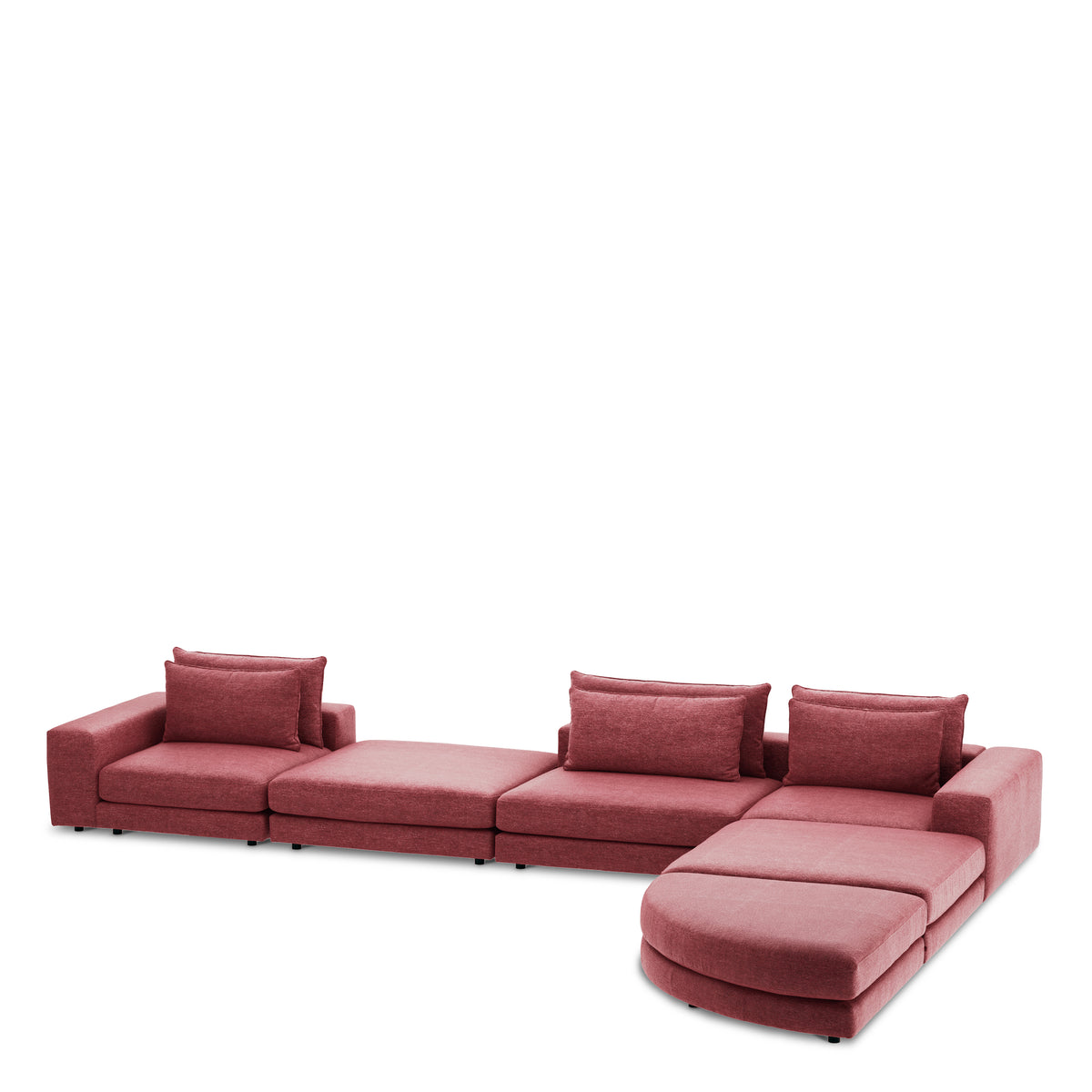 Canapé design haut de gamme en lurano burgundy | Eichholtz Club