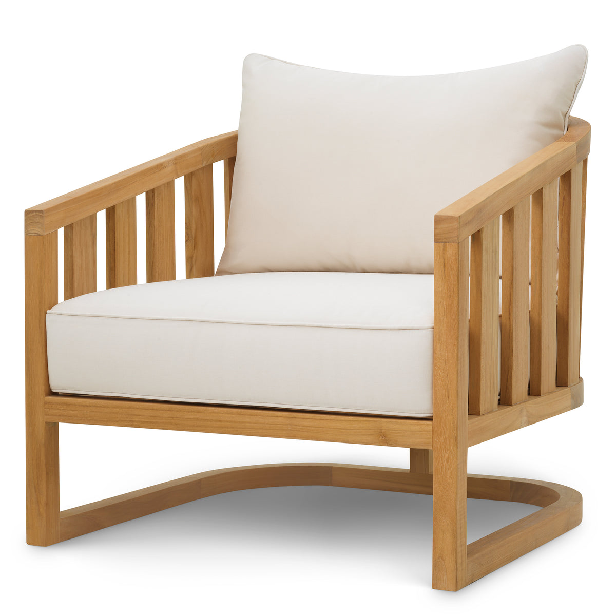 Chaise exterieur design en naturel teak | Eichholtz Aruba