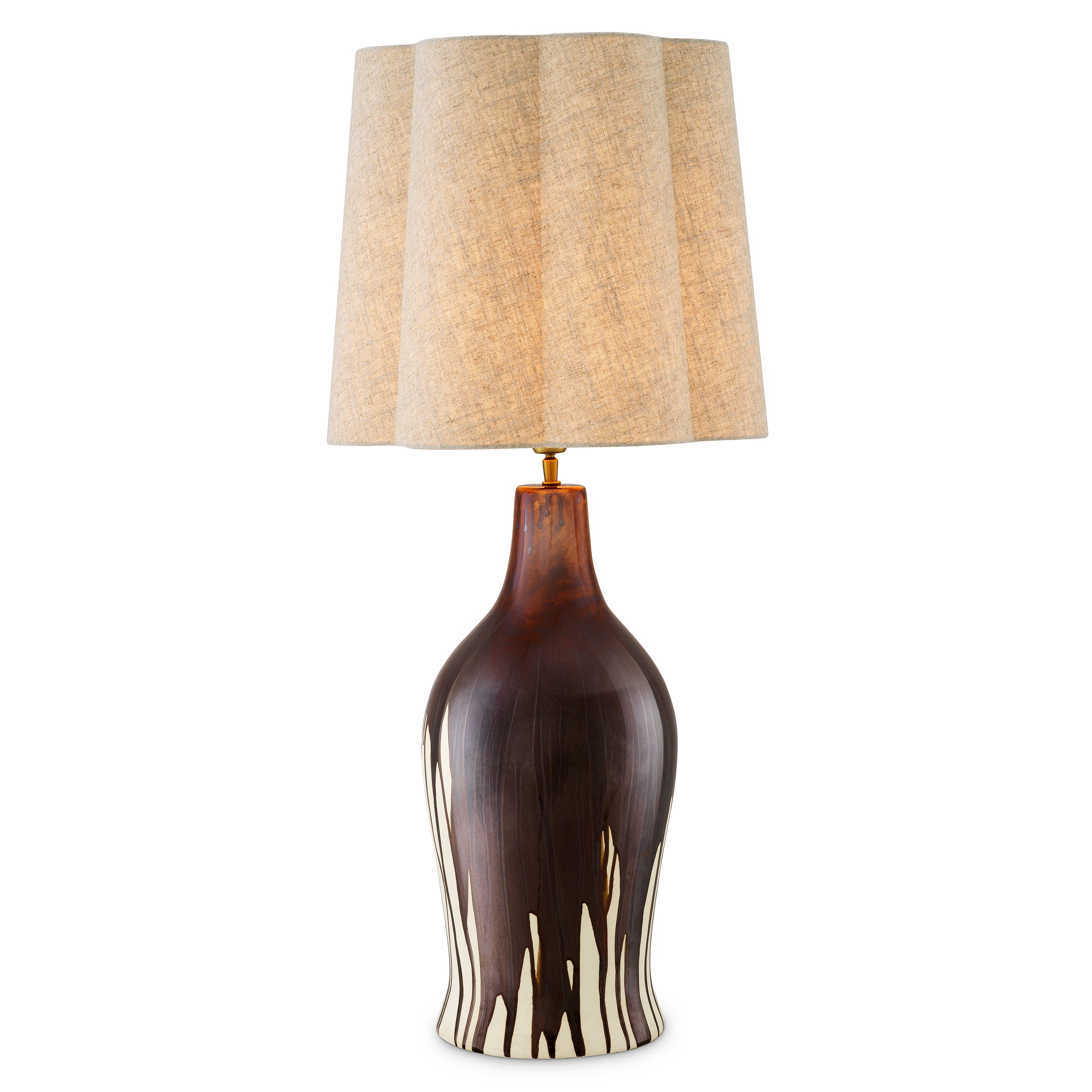 Lampe de table design en marron drip-effect | Eichholtz Beatriz