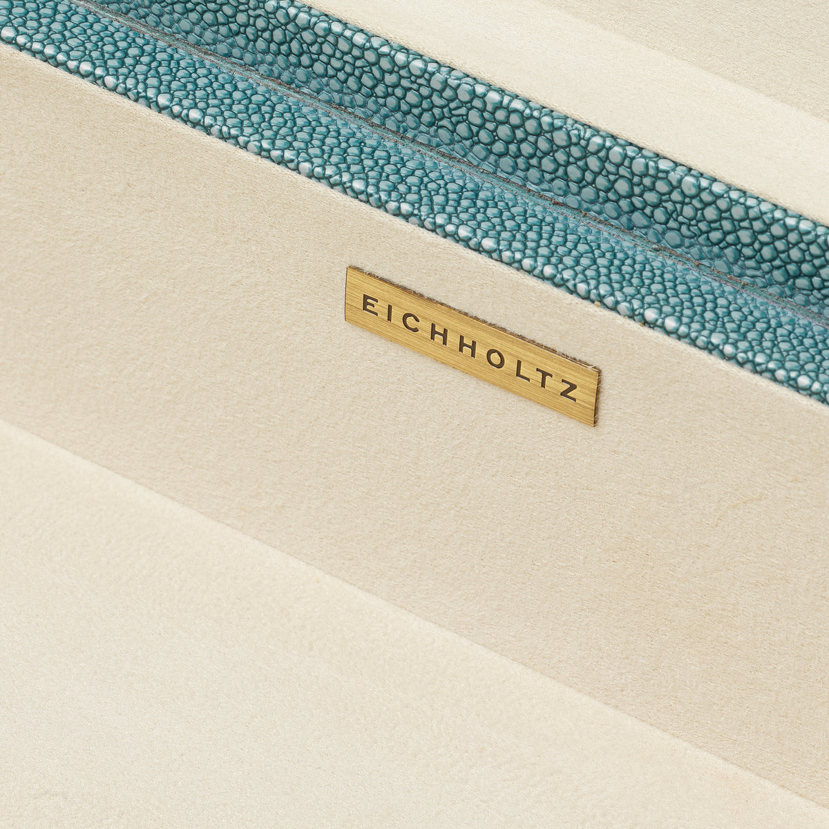 Boite décorative luxe en bleu faux shagreen | Eichholtz Box Menton