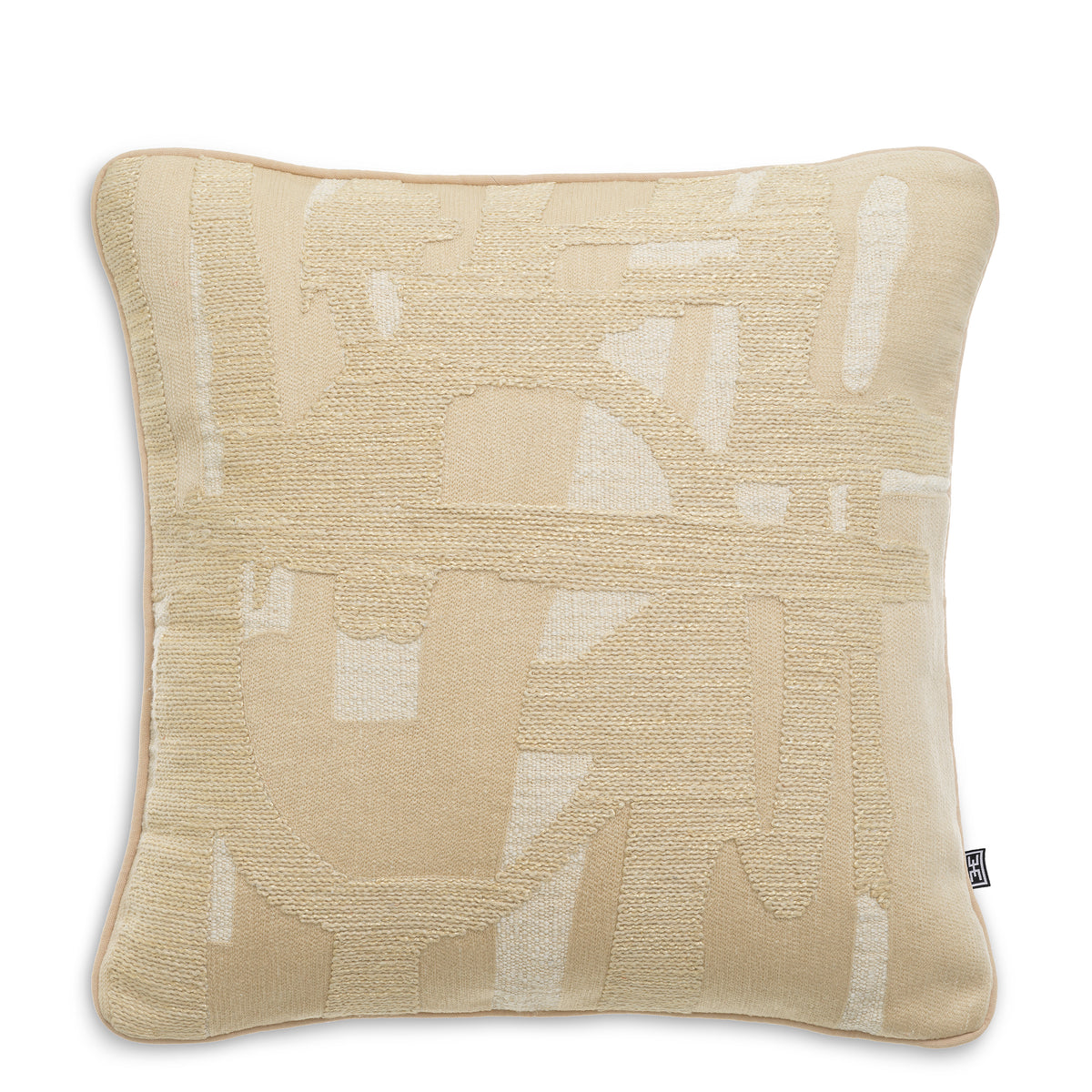 Coussin decoratif luxe en naturel | Eichholtz Saphira square