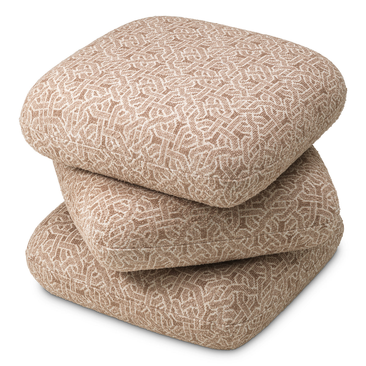 Tabouret design en frieze jacquard beige | Eichholtz Greenwich frieze