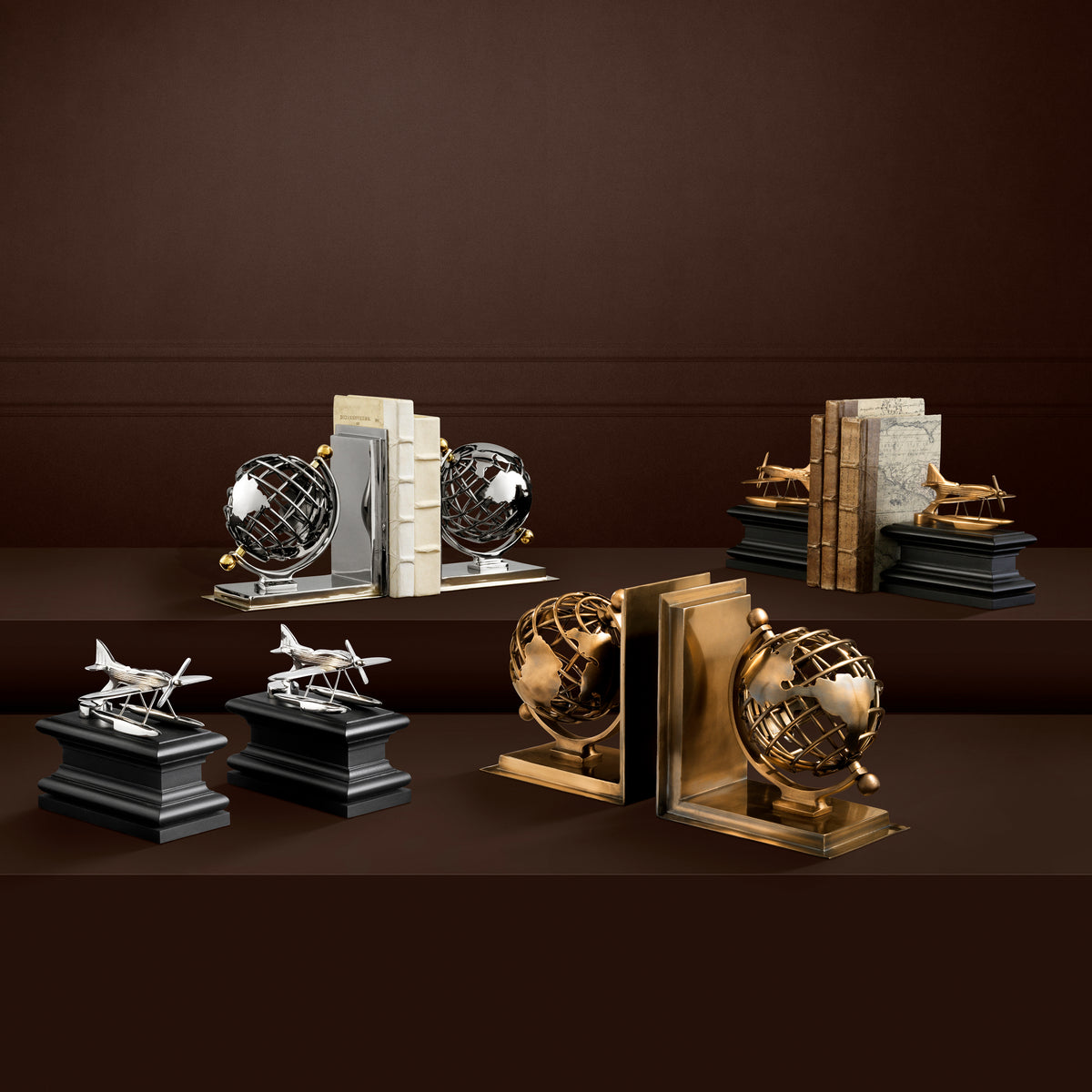 Serre-livres design en finition laiton antique | Eichholtz Bookend