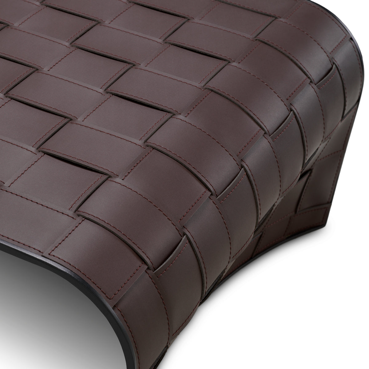 Table basse design en dark marron faux leather | Eichholtz Marcello