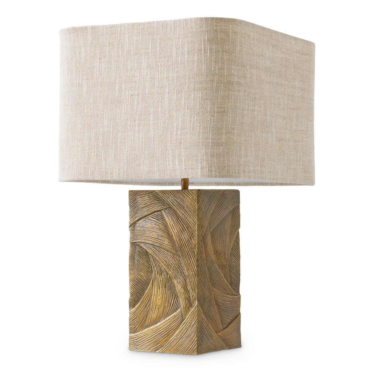 Lampe de table design en finition laiton vintage | Eichholtz Bandol