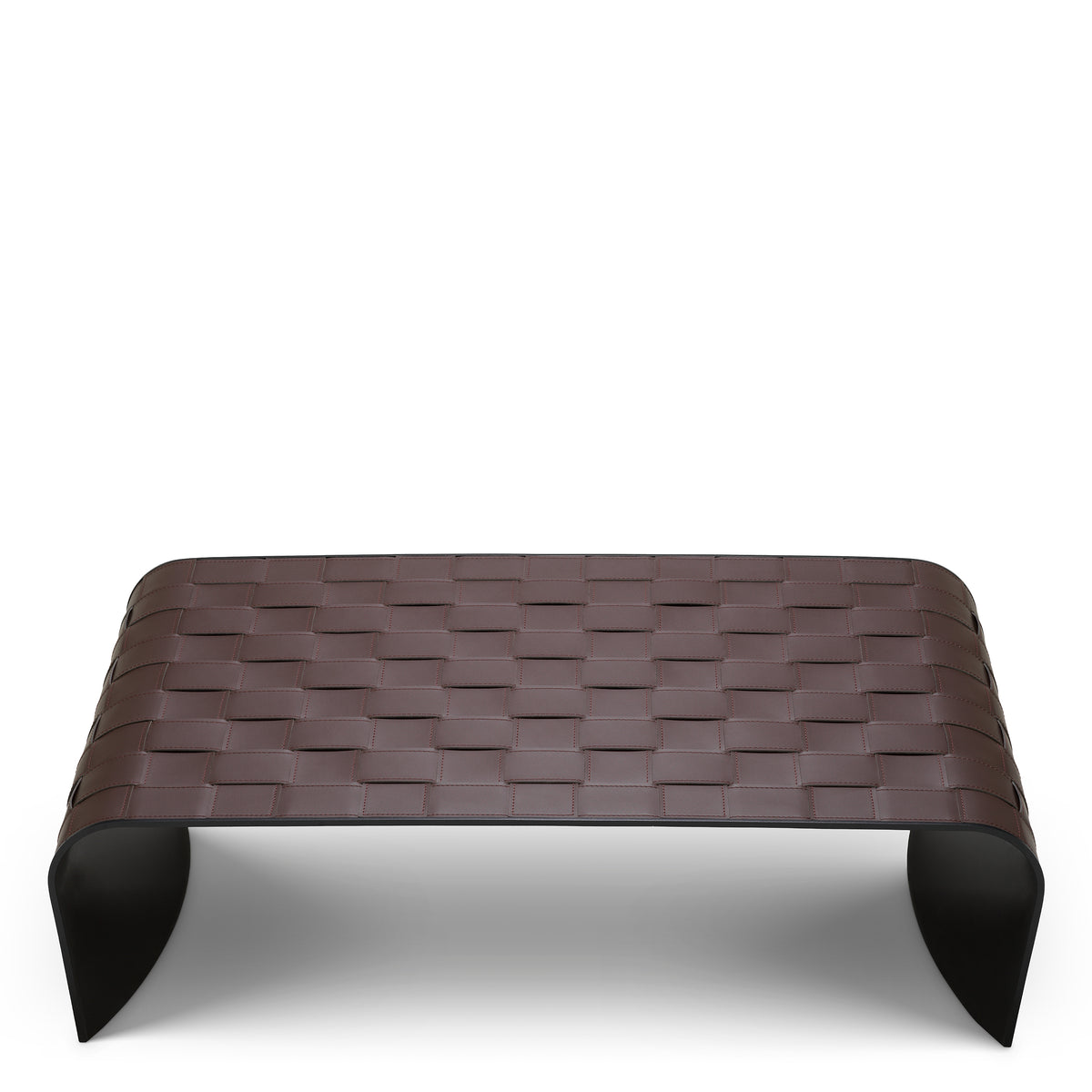 Table basse design en dark marron faux leather | Eichholtz Marcello