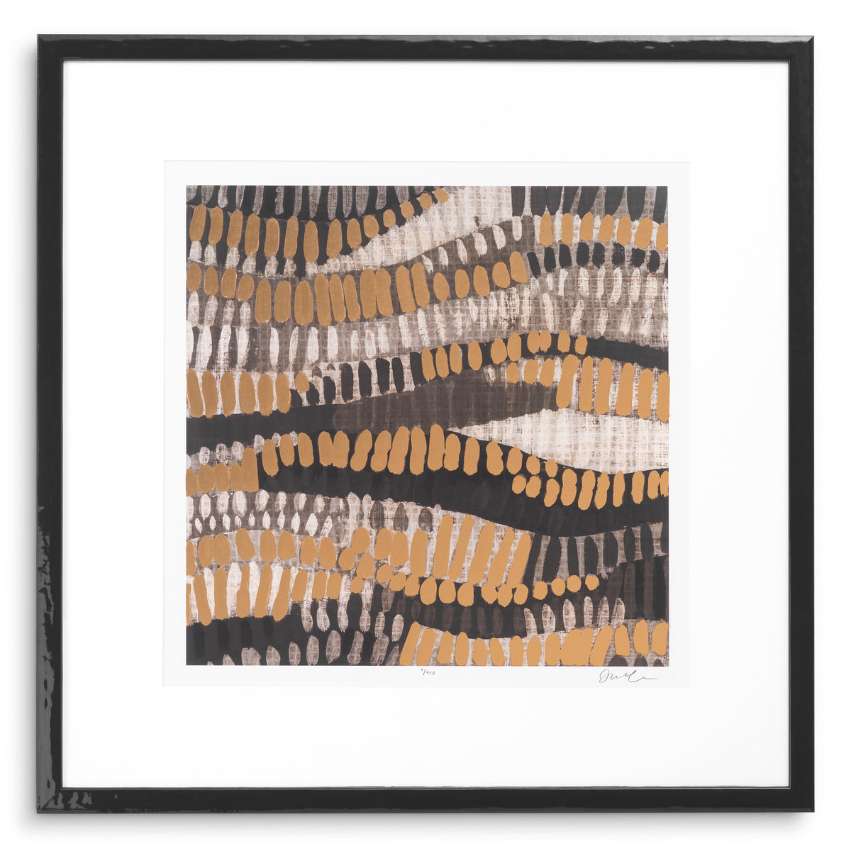 Decoration design en noir wooden frame | Eichholtz Print Metallic