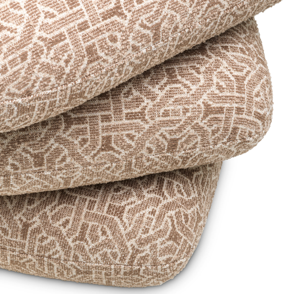 Tabouret design en frieze jacquard beige | Eichholtz Greenwich frieze