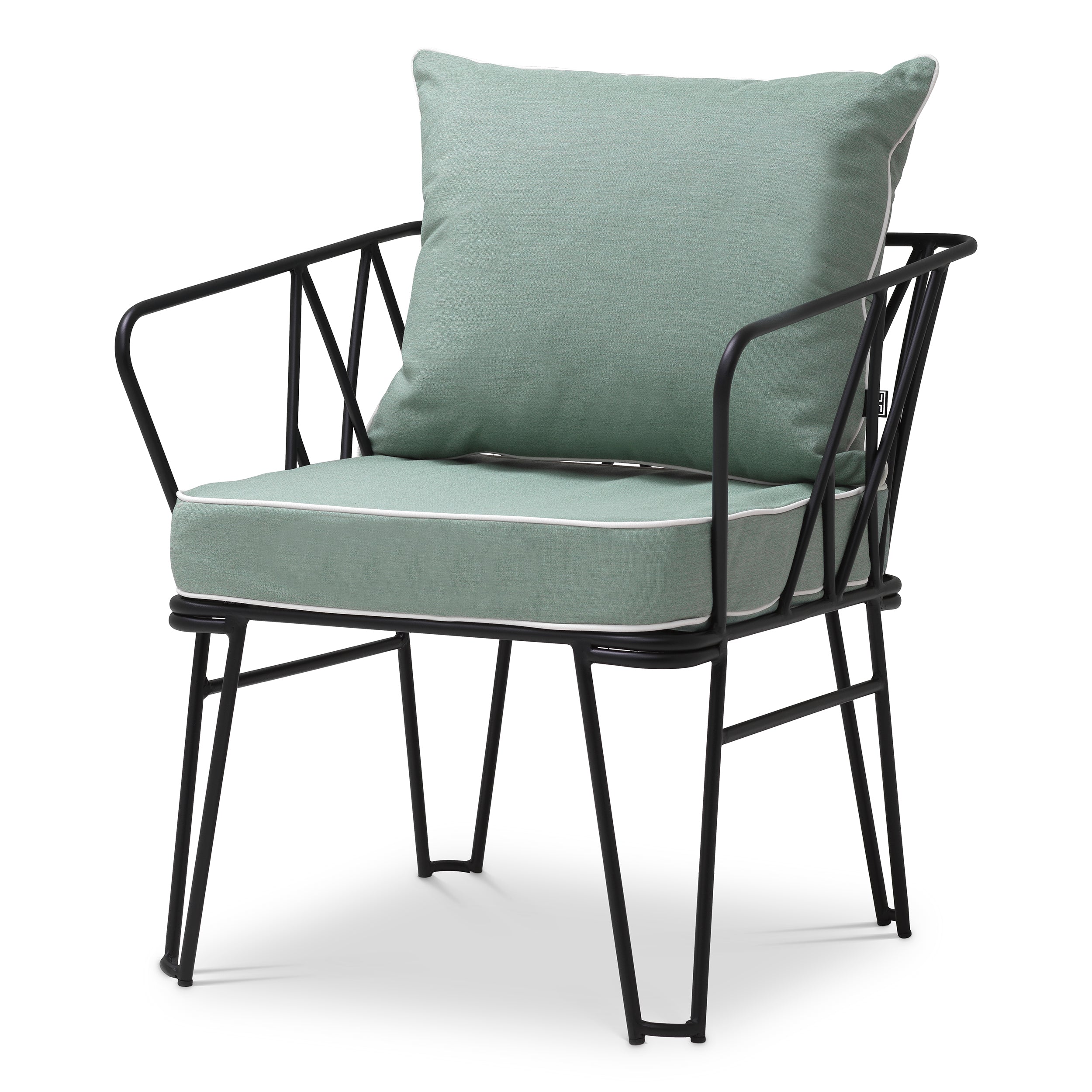 Chaise exterieur design en finition noire | Eichholtz Clifton blaise