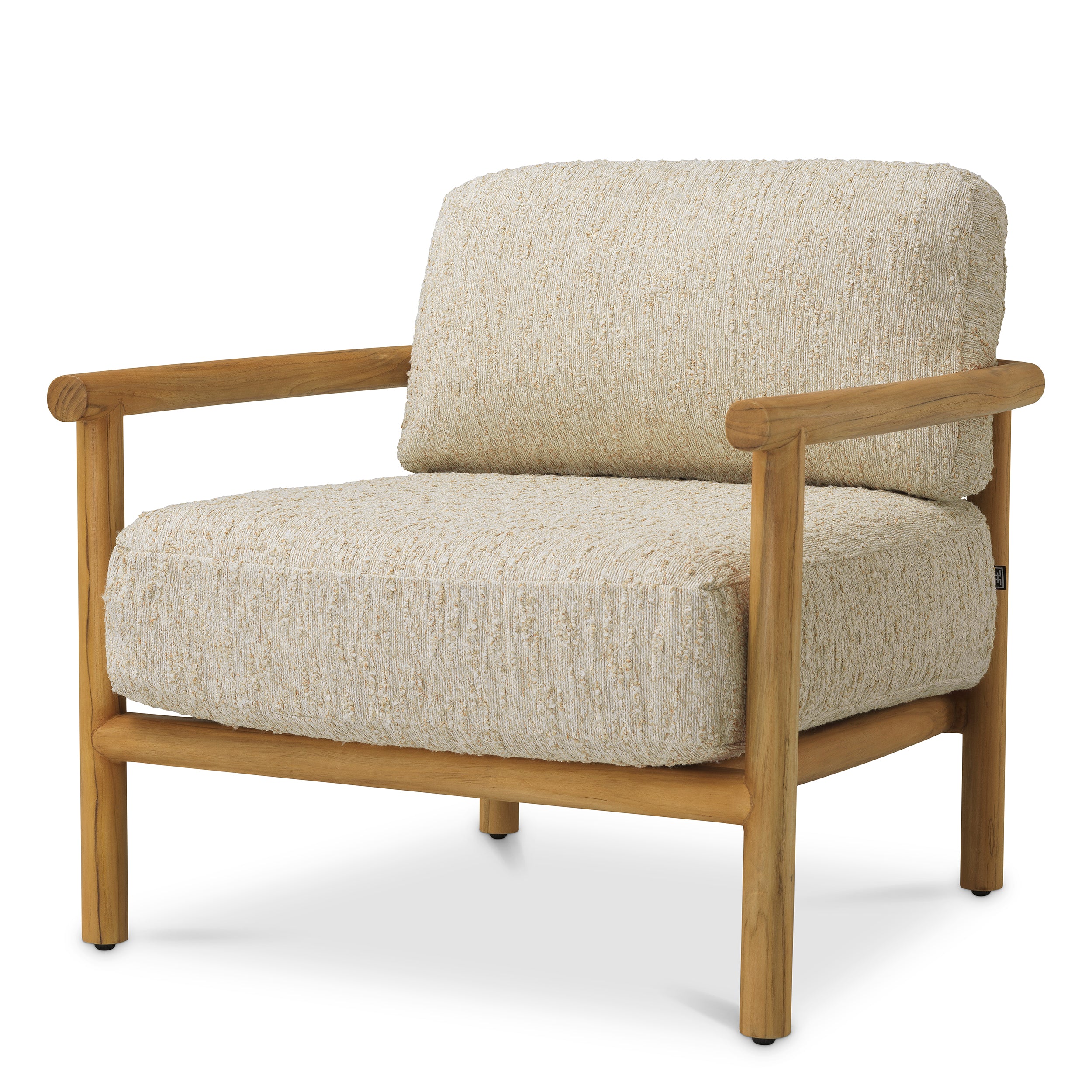 Chaise exterieur design en naturel teak | Eichholtz Ombria