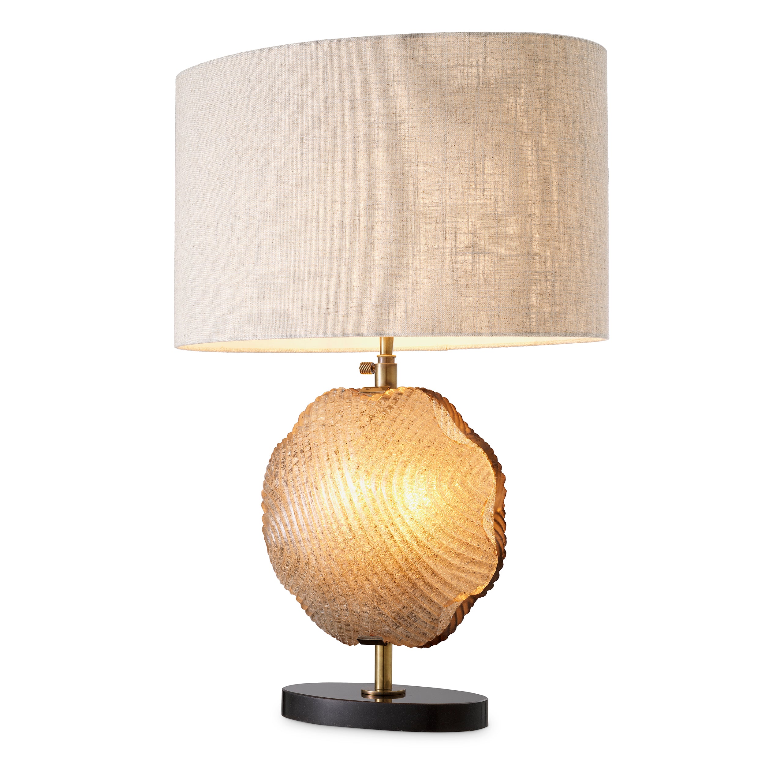 Lampe de table design en finition laiton vintage | Eichholtz Nuria
