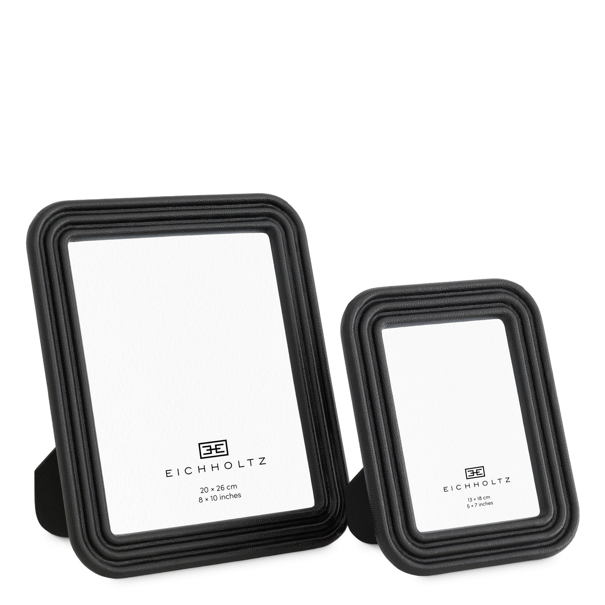 Cadre photo design luxe en noir leather | Eichholtz Elvane