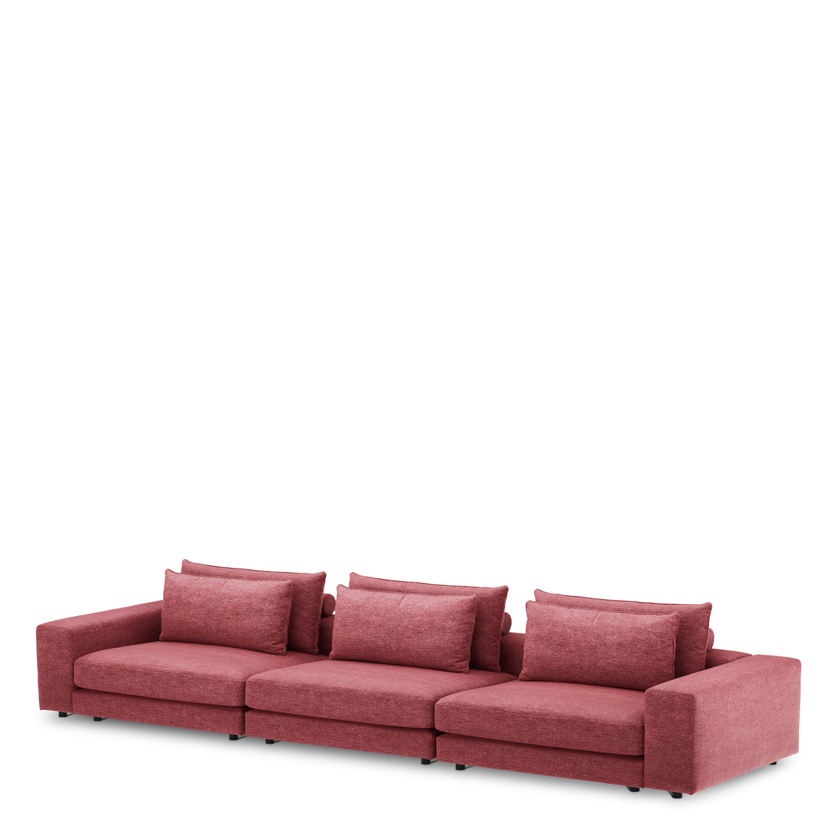Canapé design haut de gamme en lurano burgundy | Eichholtz Club
