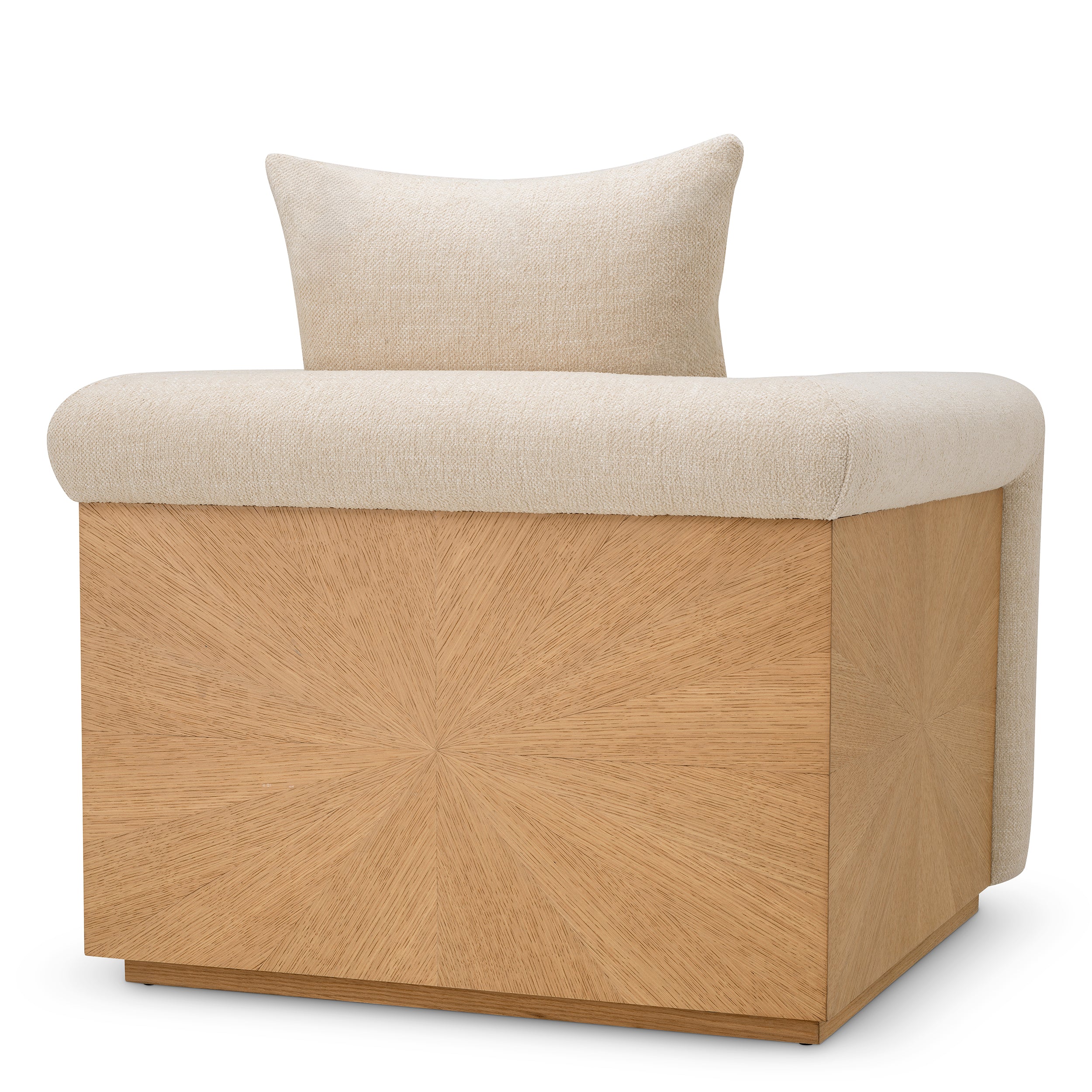 Fauteuil design haut de gamme en naturel oak veneer | Eichholtz Amadeo