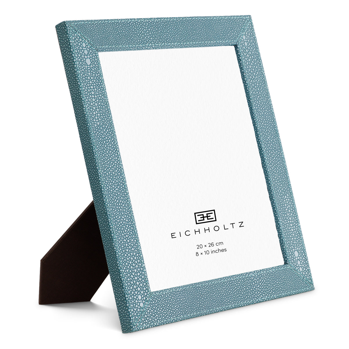 Cadre photo design luxe en bleu faux shagreen | Eichholtz Scaleo faux