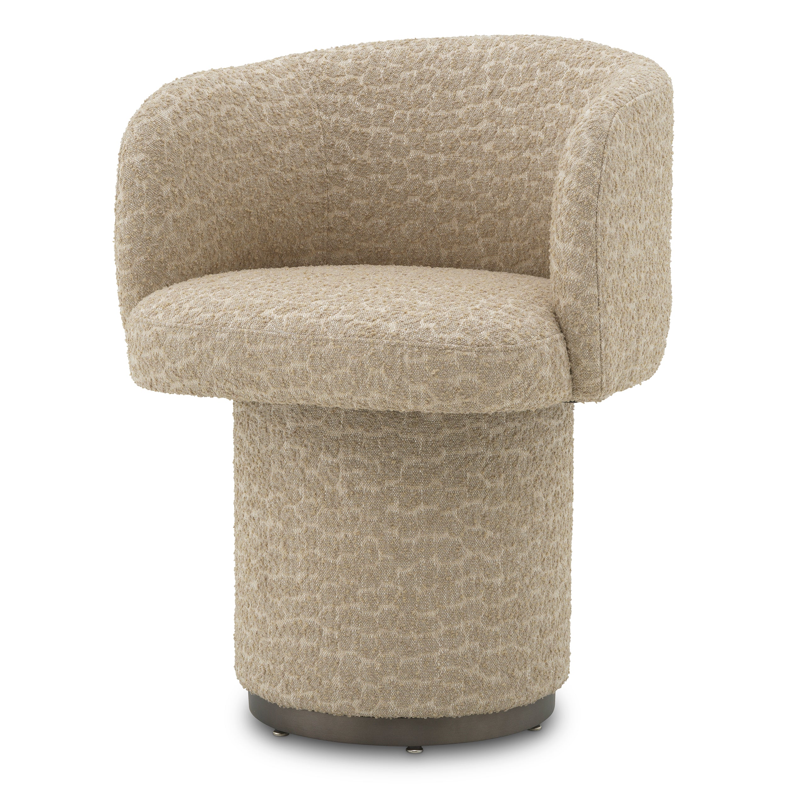 Chaise salle a manger design en vaux jacquard beige | Eichholtz Marly
