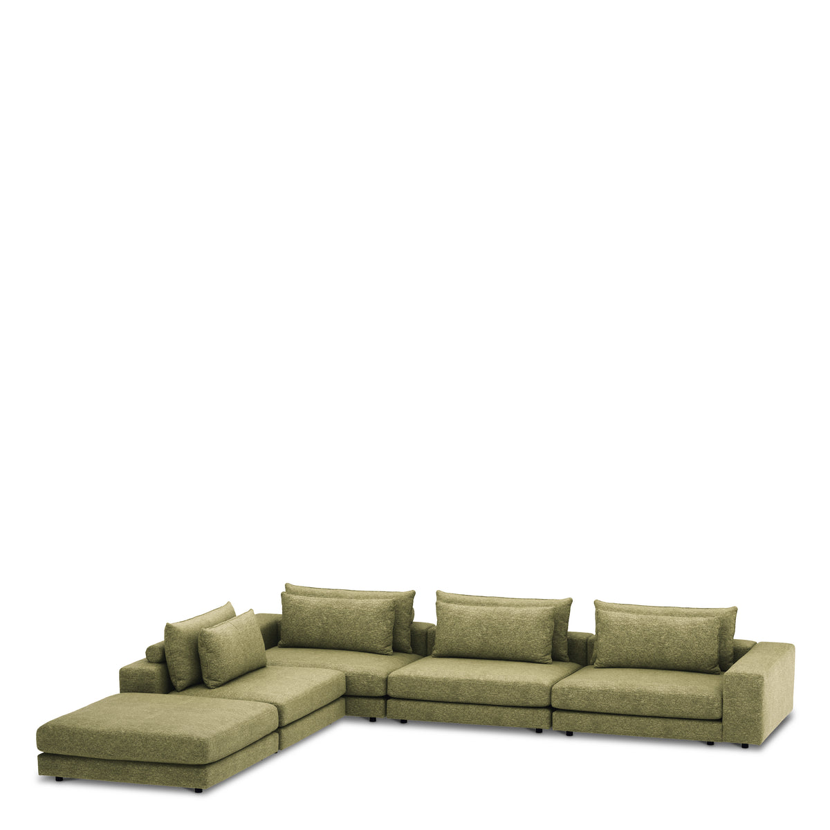 Canapé design haut de gamme en lurano moss vert | Eichholtz Club