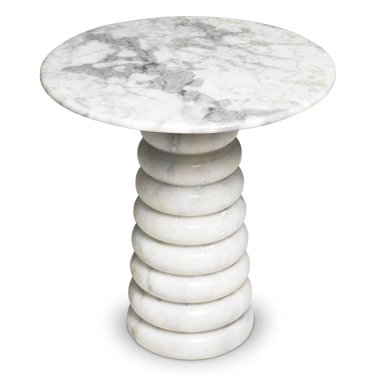 Table d'appoint design en blanc marble | Eichholtz Lerici