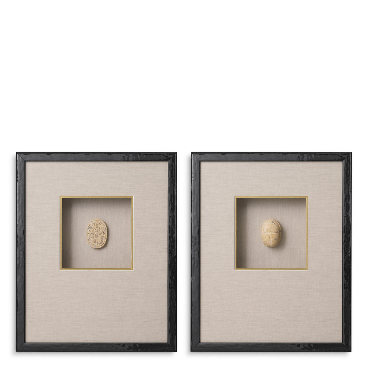 Decoration design en noir wooden frame | Eichholtz Art Inlay