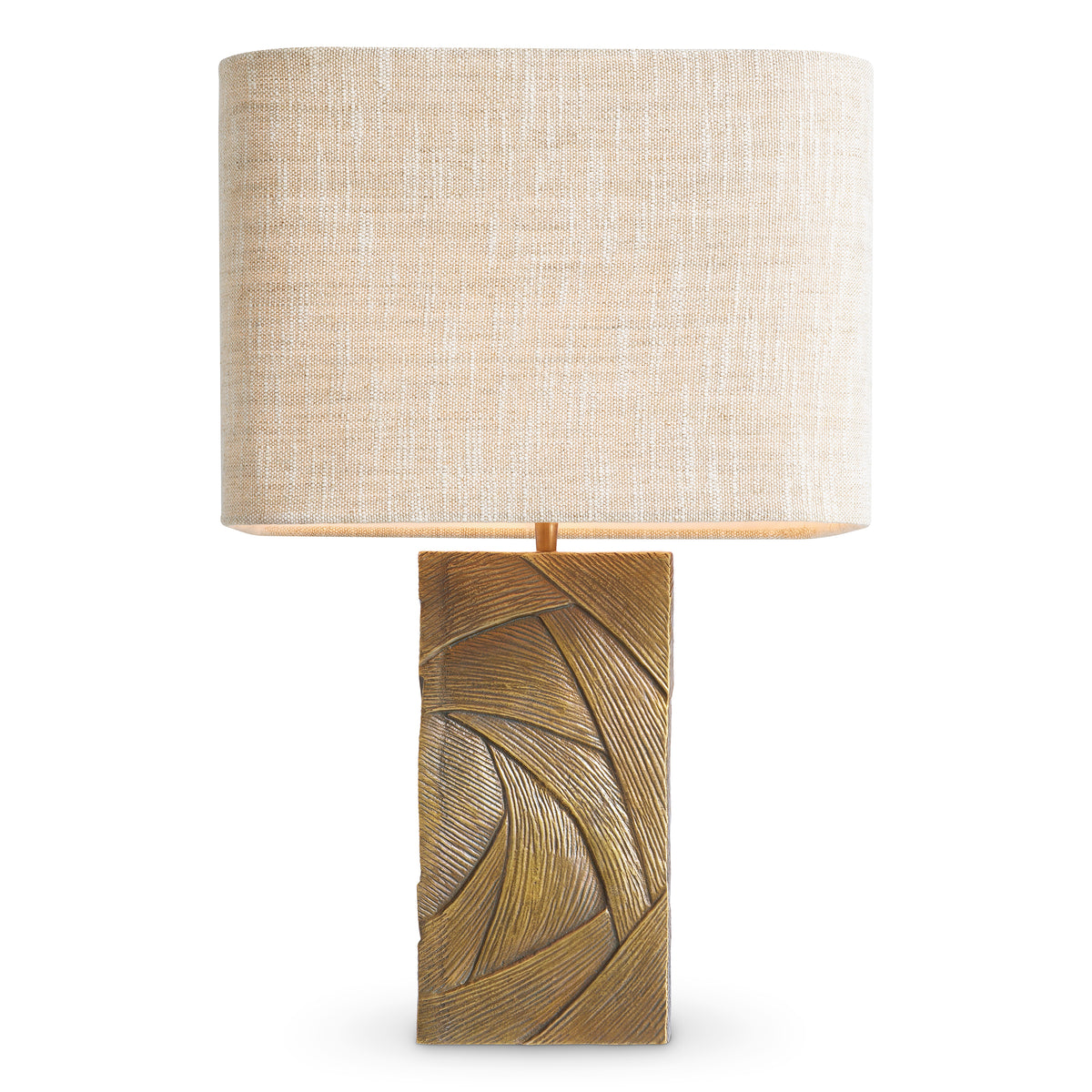 Lampe de table design en finition laiton vintage | Eichholtz Bandol