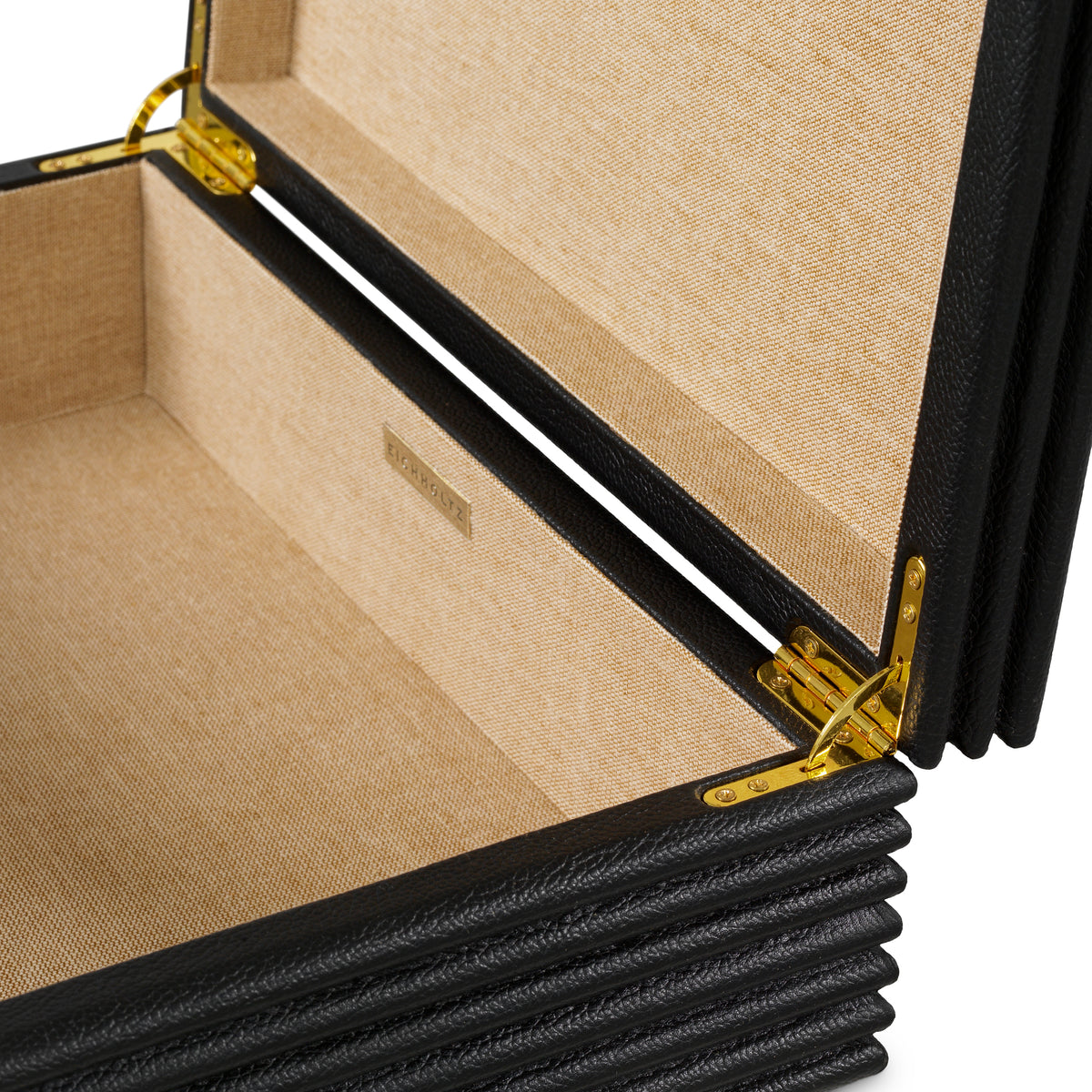 Boite décorative luxe en noir leather | Eichholtz Box Elvane