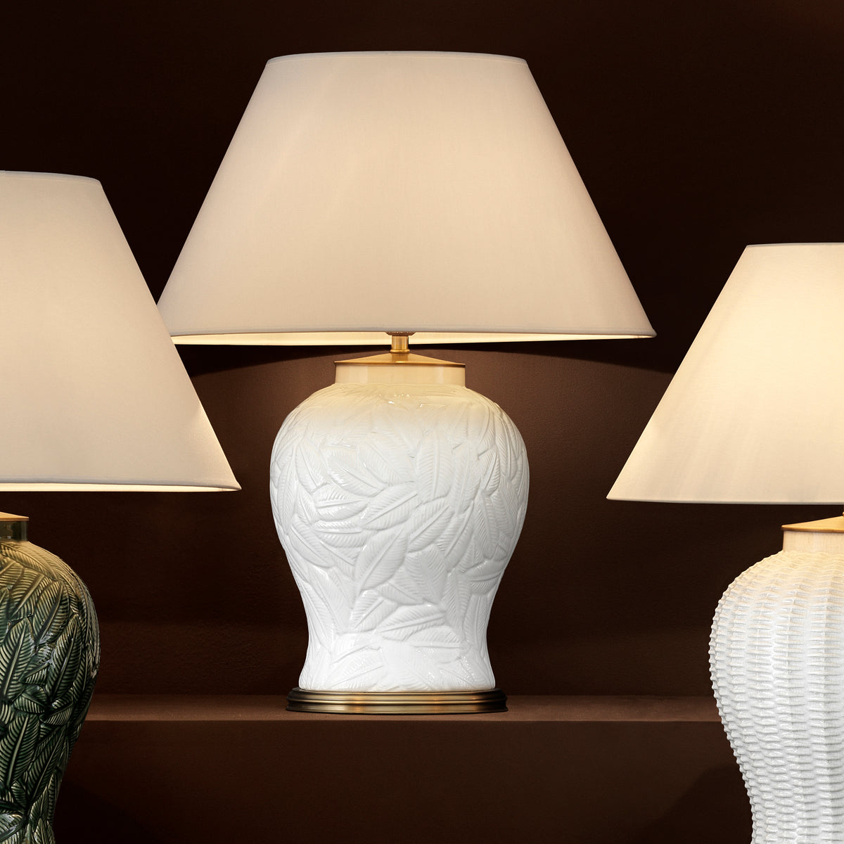 Lampe de table design en blanc ceramic | Eichholtz Cyprus