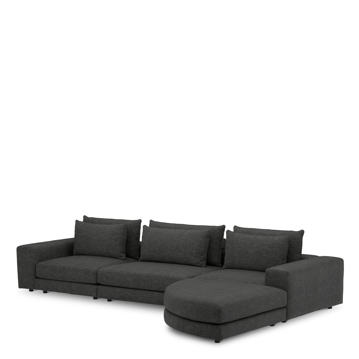 Canapé design haut de gamme en lurano anthracite | Eichholtz Club