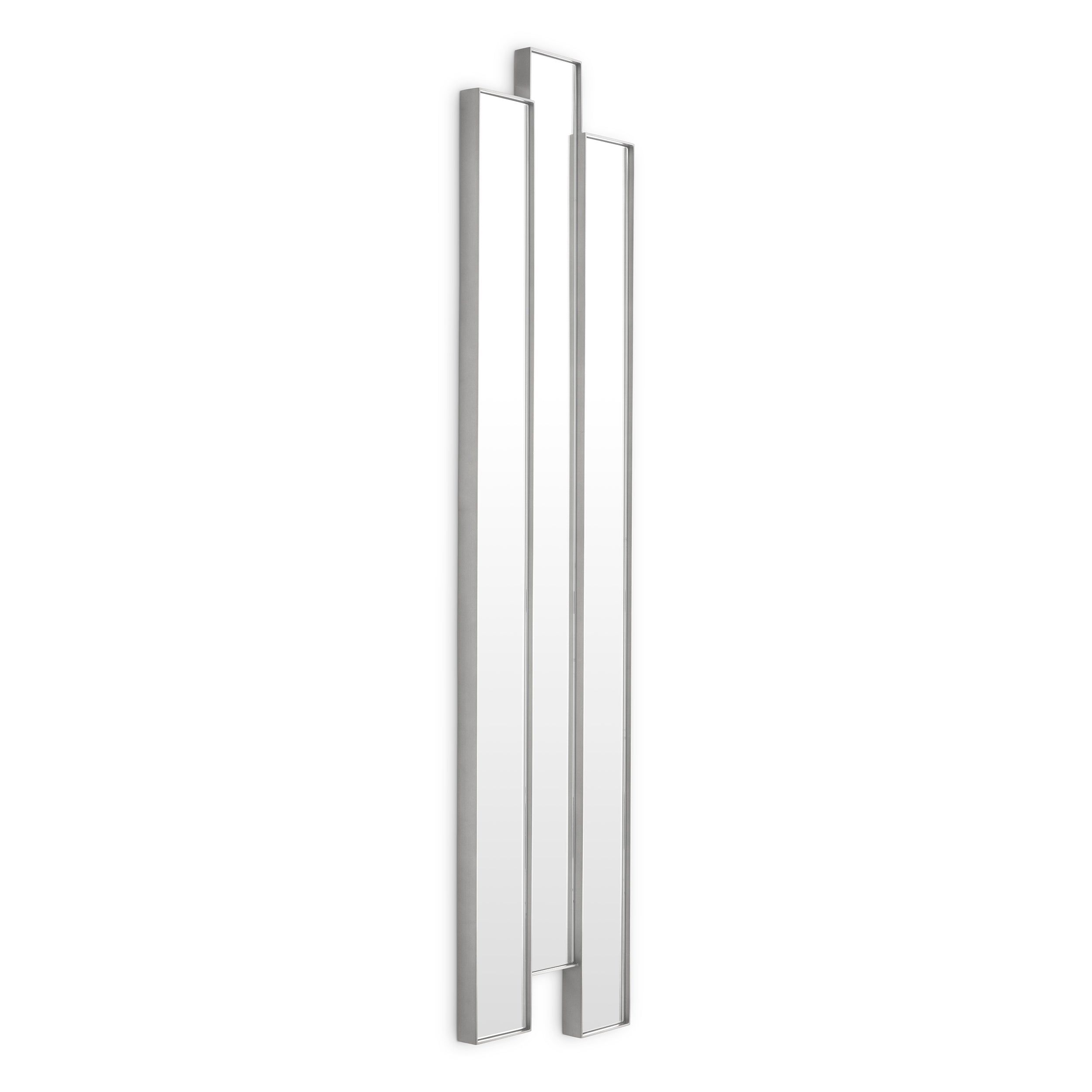 Miroir mural design en brushed steel finish | Eichholtz Novella