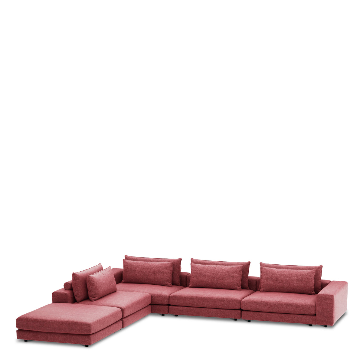 Canapé design haut de gamme en lurano burgundy | Eichholtz Club