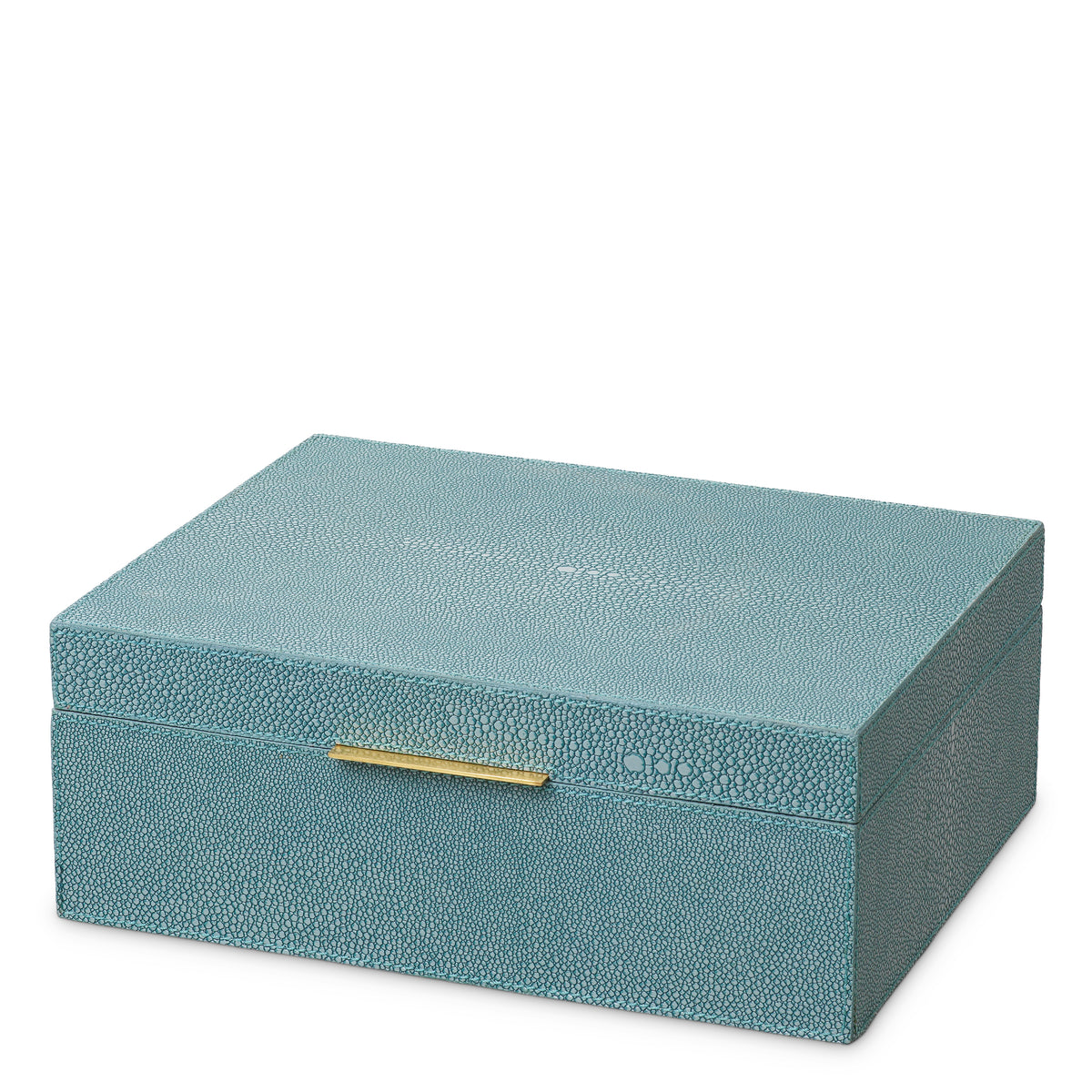 Boite décorative luxe en bleu faux shagreen | Eichholtz Box Menton