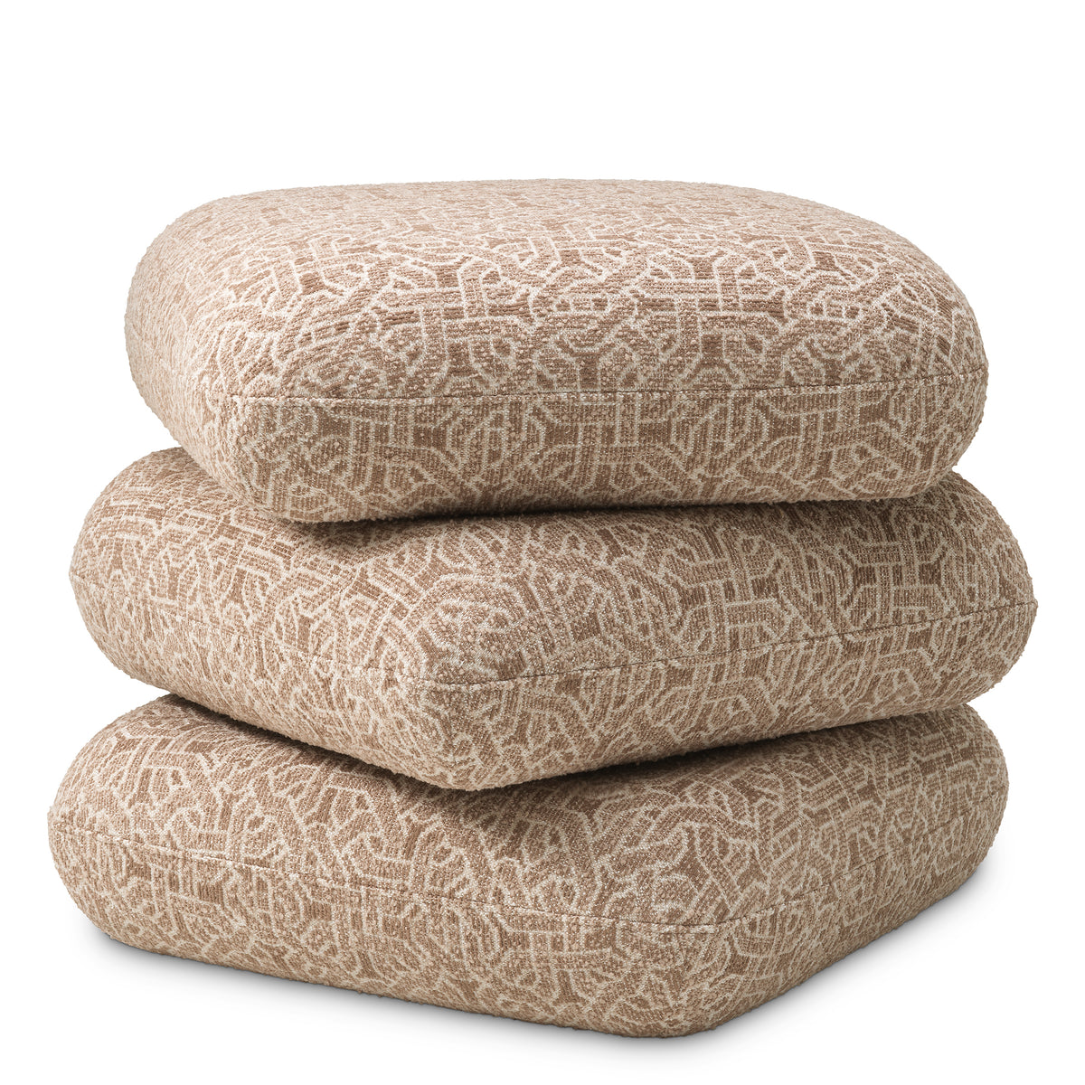 Tabouret design en frieze jacquard beige | Eichholtz Greenwich frieze