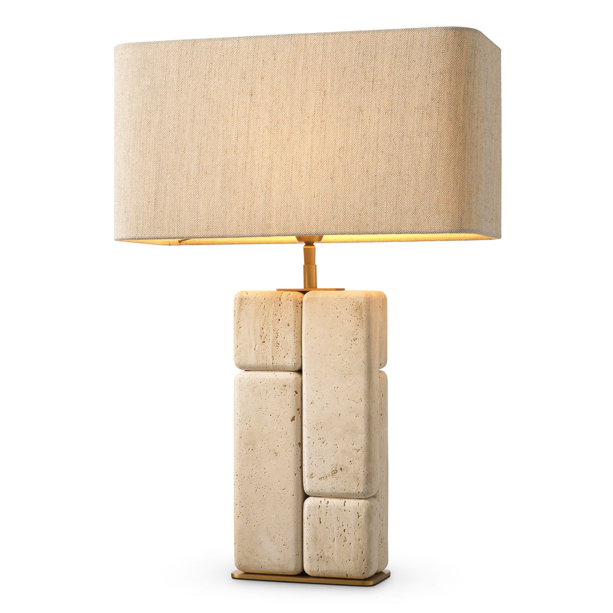 Lampe de table design en travertine | Eichholtz Rathmore travertine