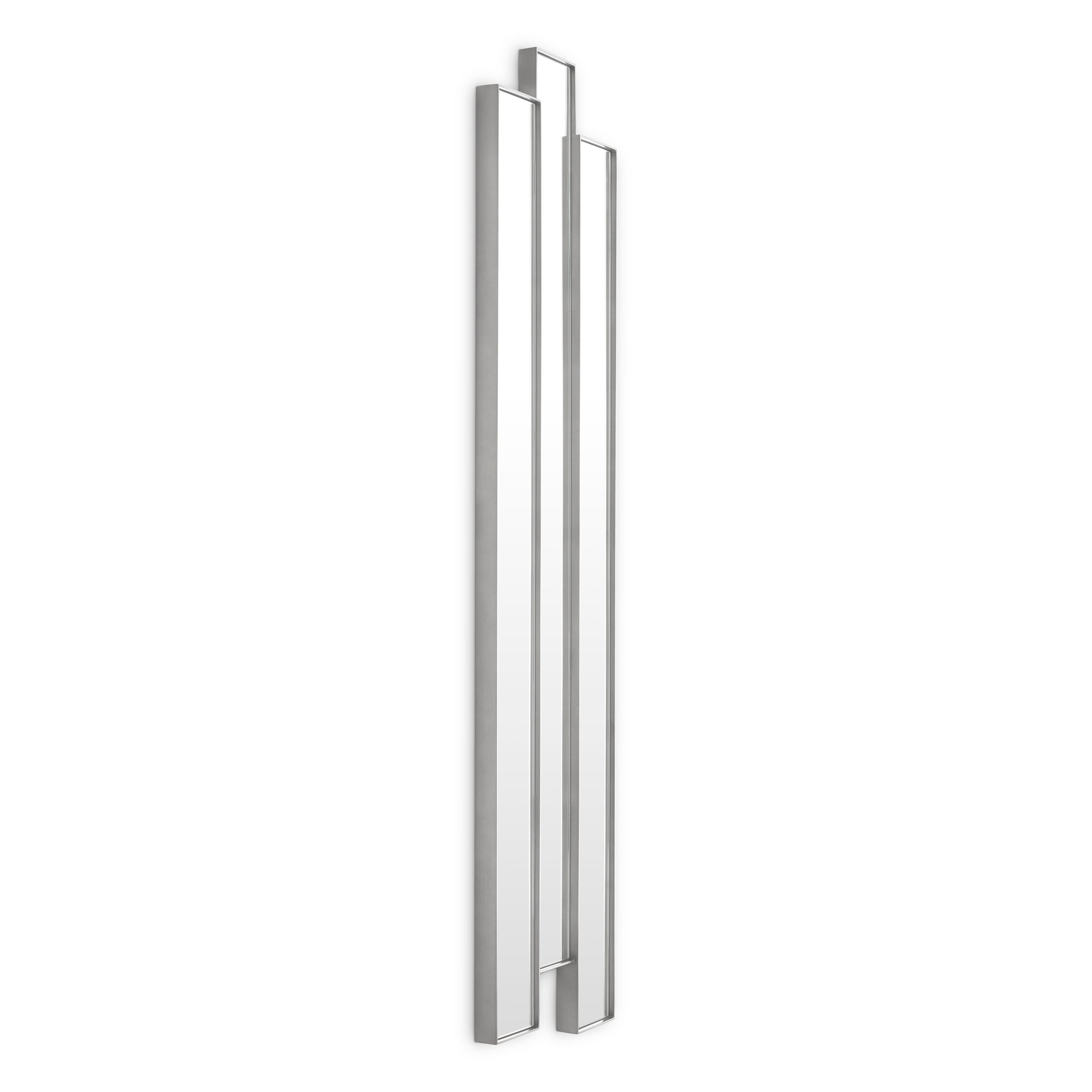 Miroir mural design en brushed steel finish | Eichholtz Novella
