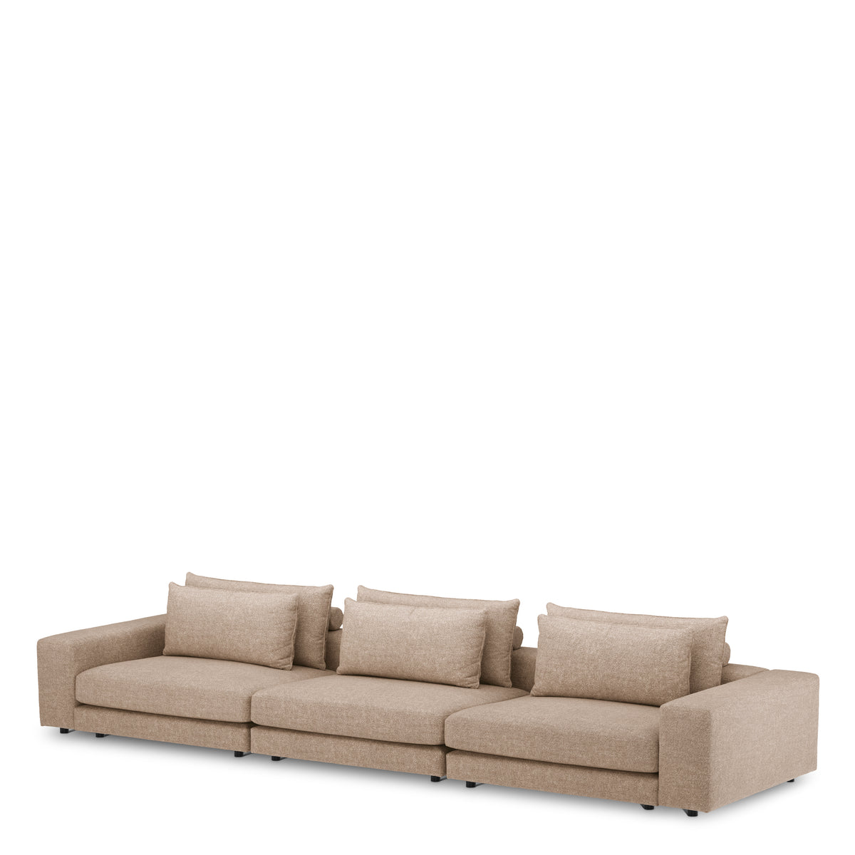 Canapé design haut de gamme en velora taupe | Eichholtz Club velora