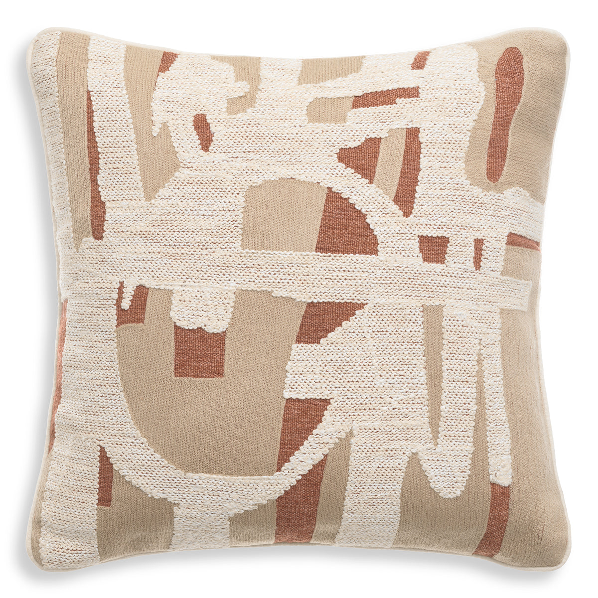 Coussin decoratif luxe en naturel | Eichholtz Saphira square